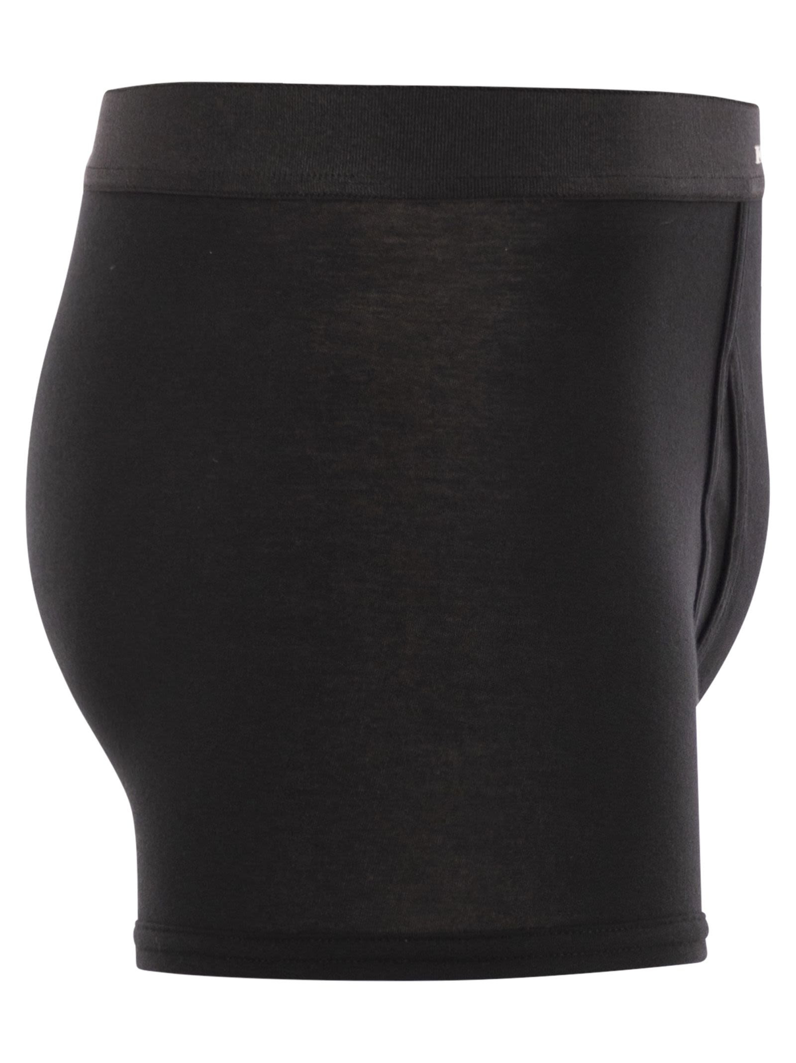 KITON - Kiton Men Stretch Cotton Boxer Shorts With Logo - 3