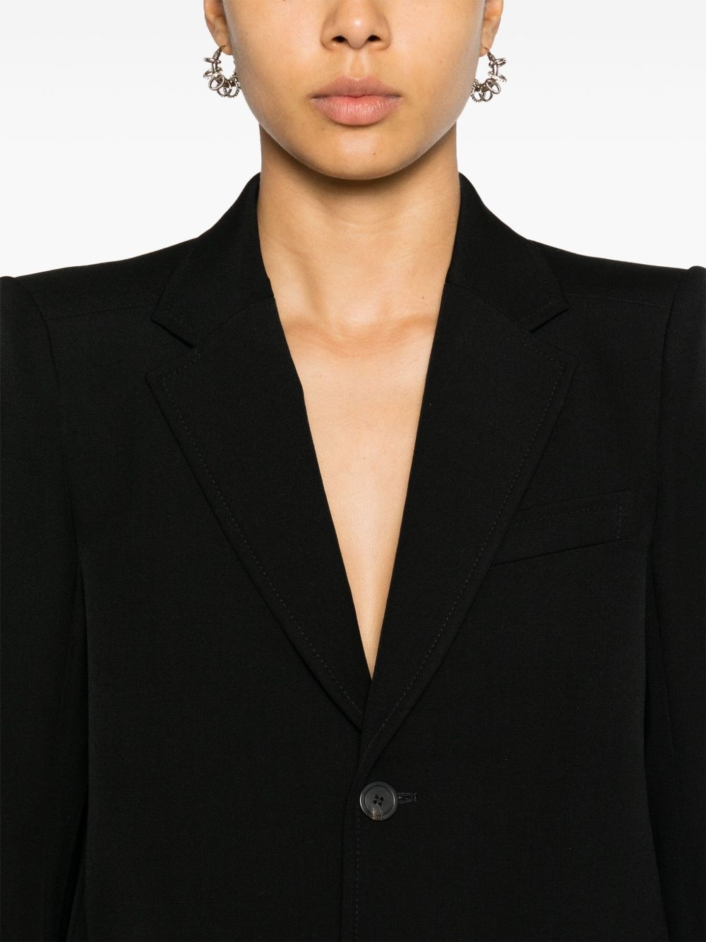 padded shoulder blazer - 5