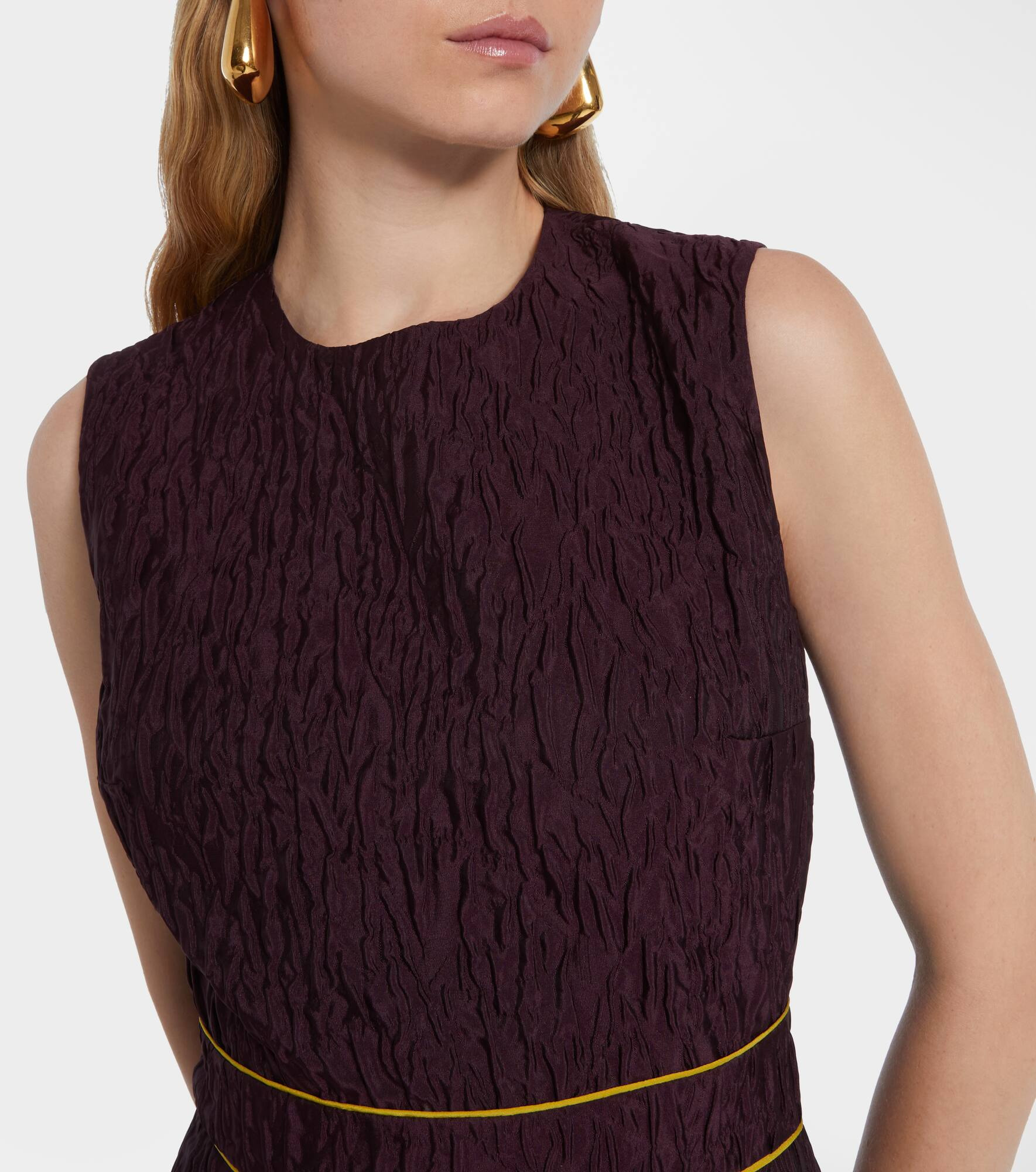 Aya smocked cloque midi dress - 4