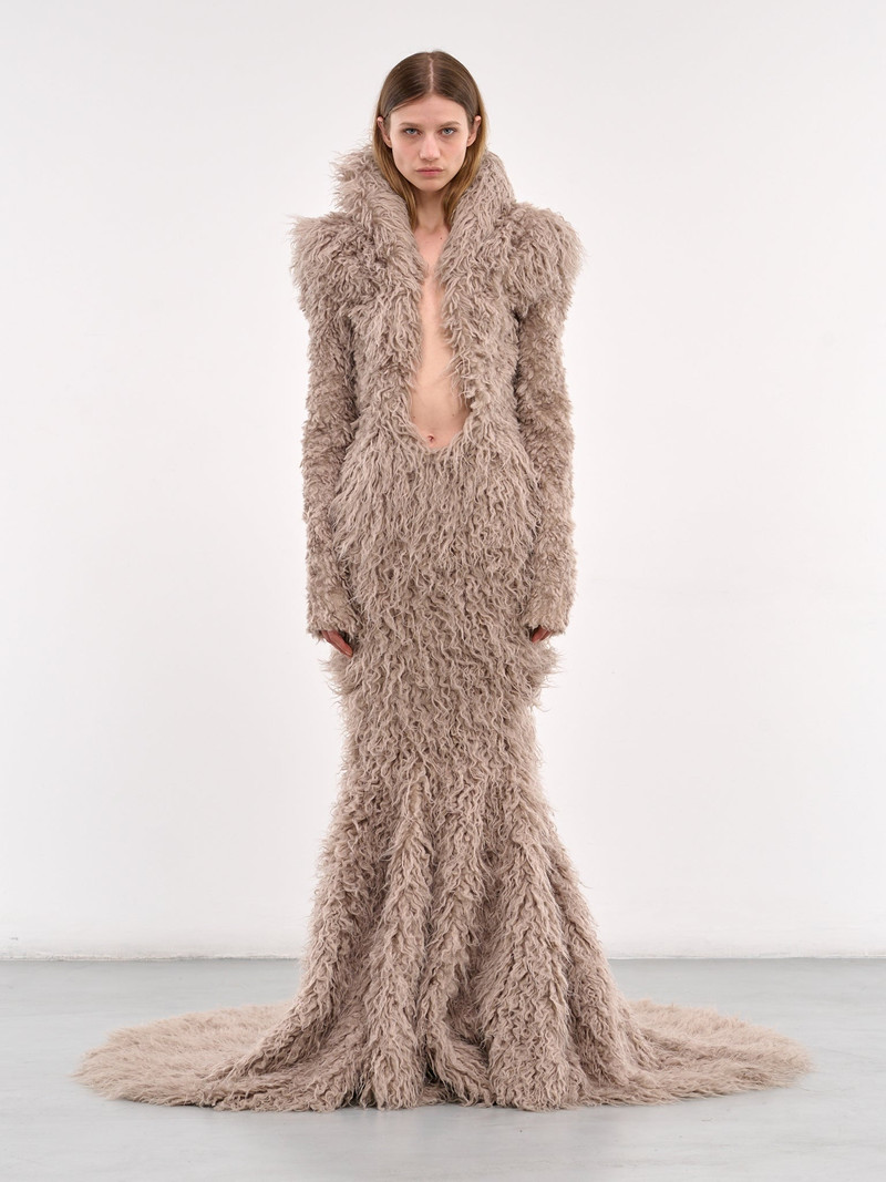 Rounden Faux Fur Gown 1