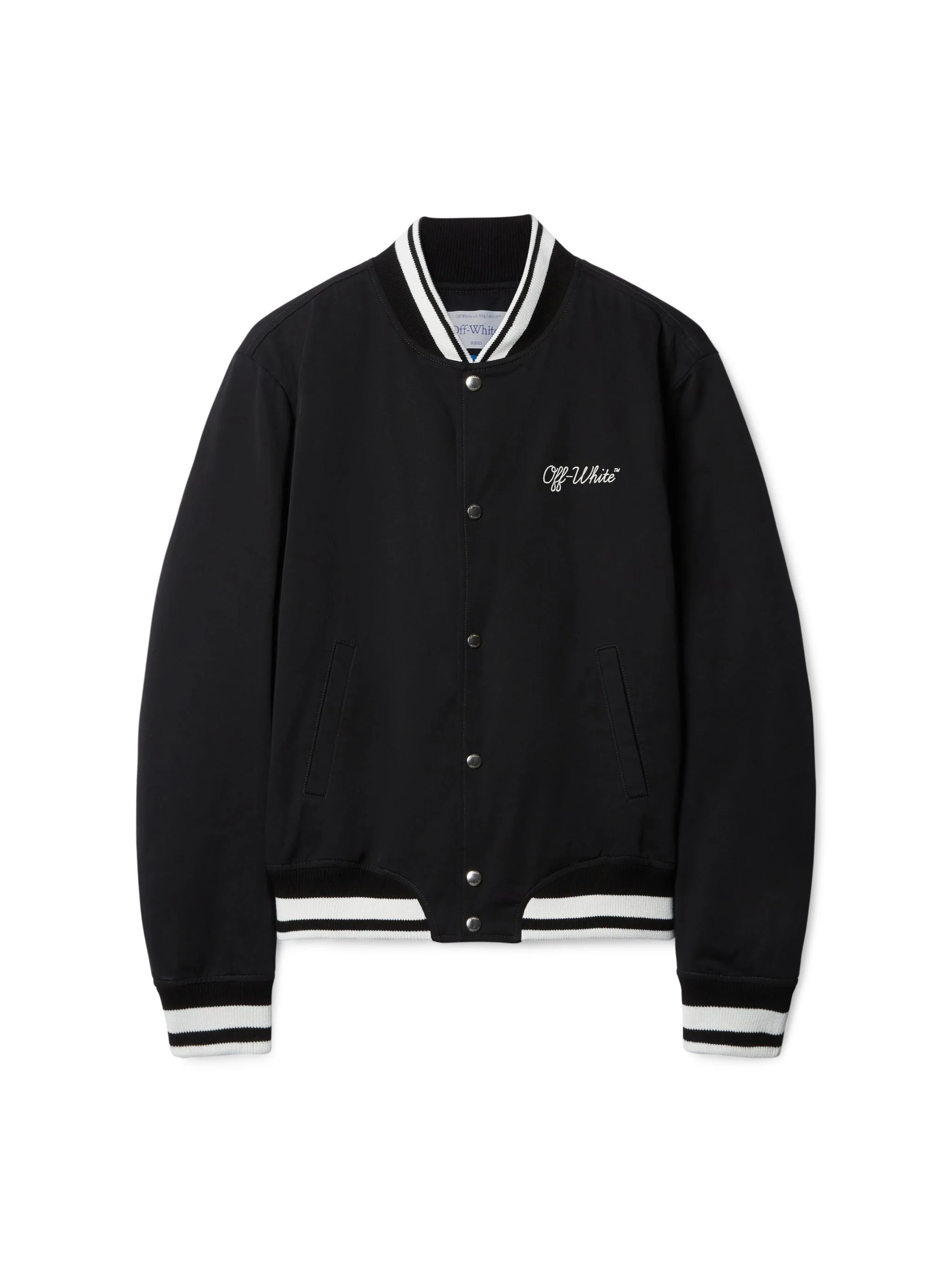 Black Script Souvenir Varsity Jacket - 1
