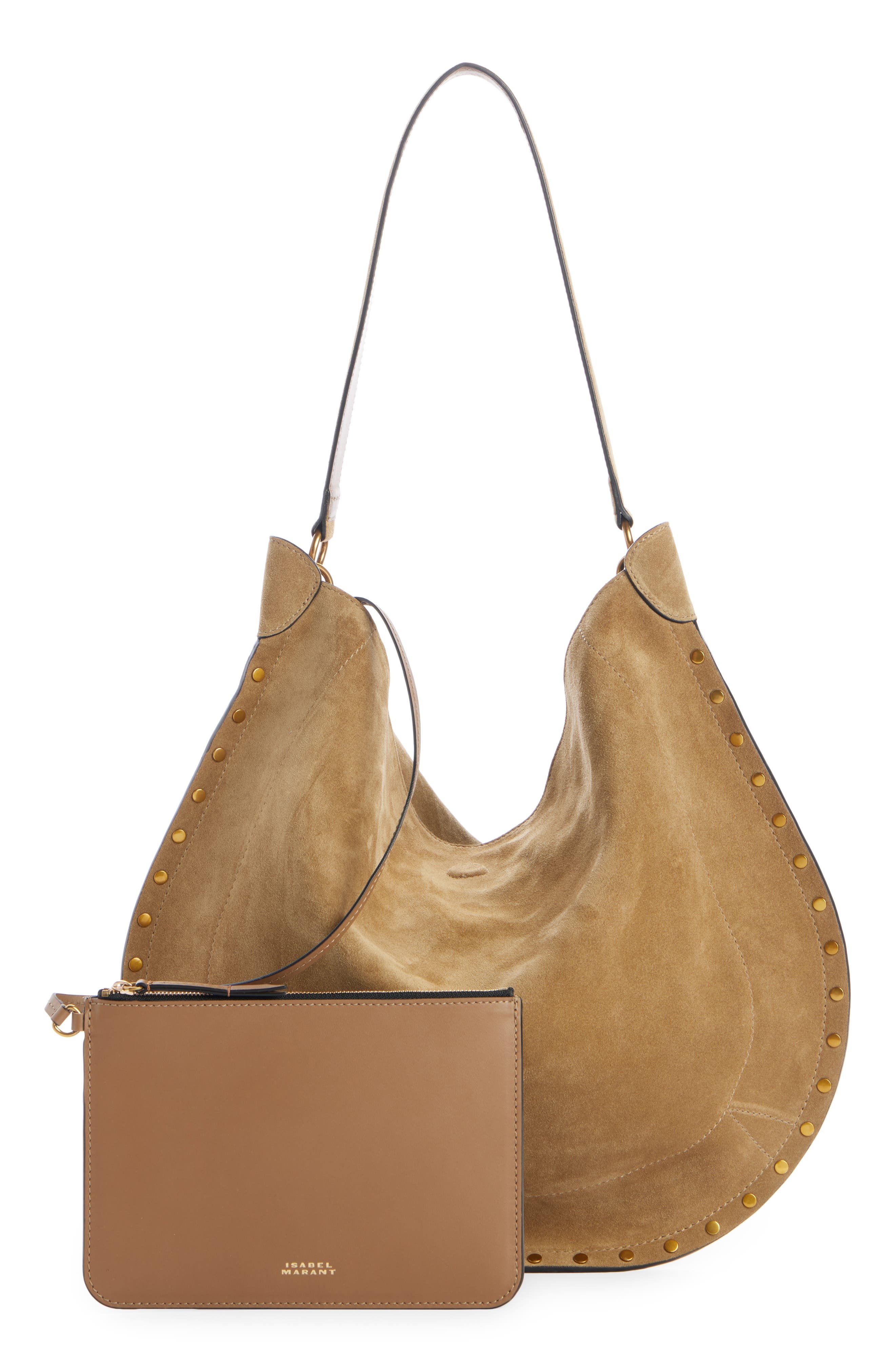 Isabel Marant Oskan Suede Hobo Bag in Taupe at Nordstrom - 5