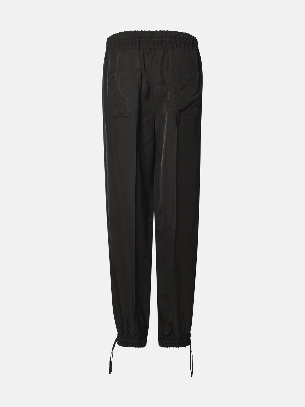 BLACK VISCOSE TROUSERS - 3