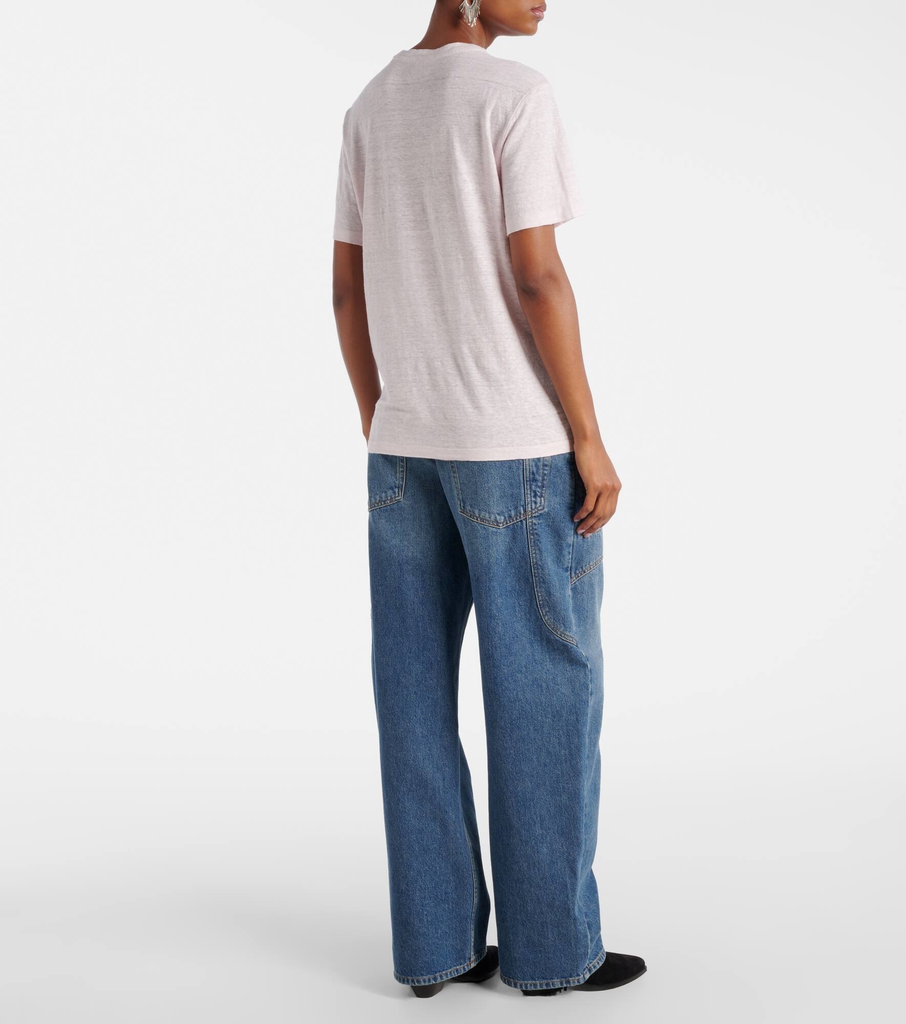 Zewel logo linen T-shirt - 3