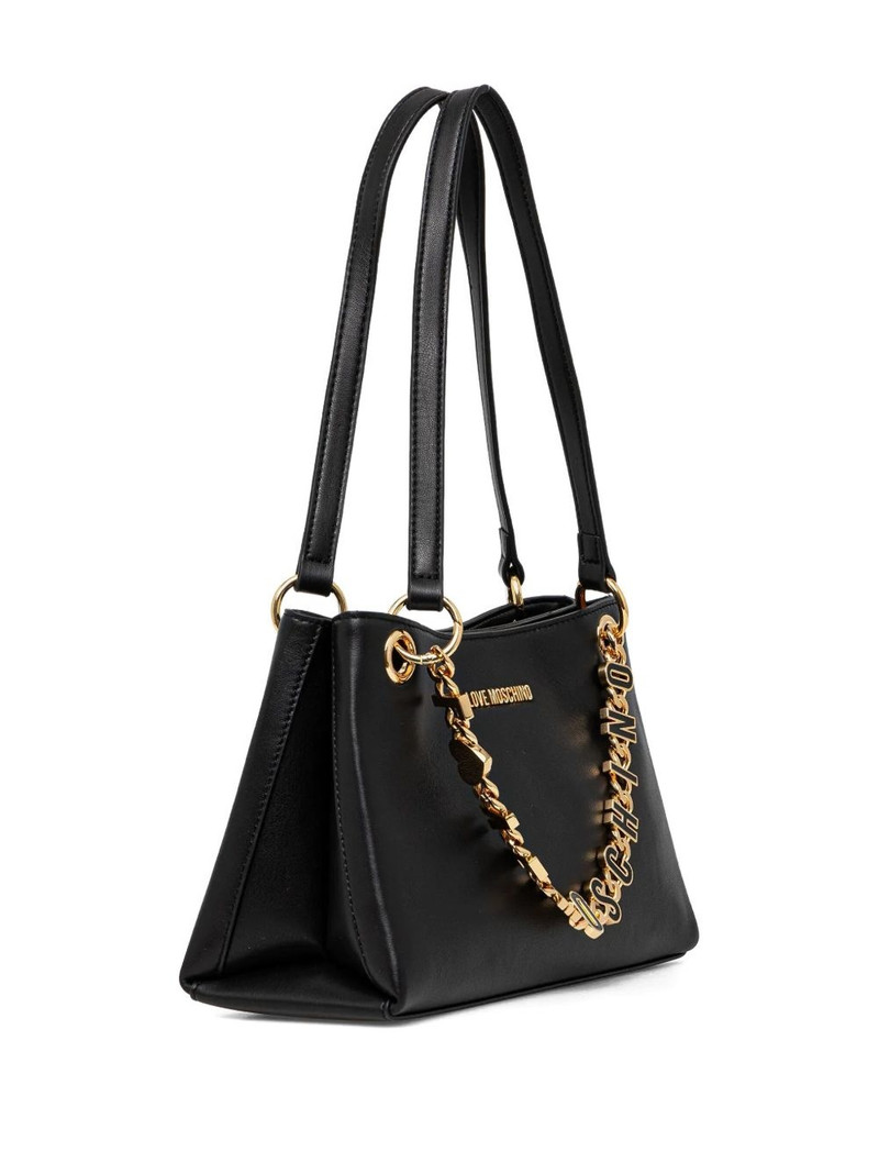 Moschino logo-charm shoulder bag outlook