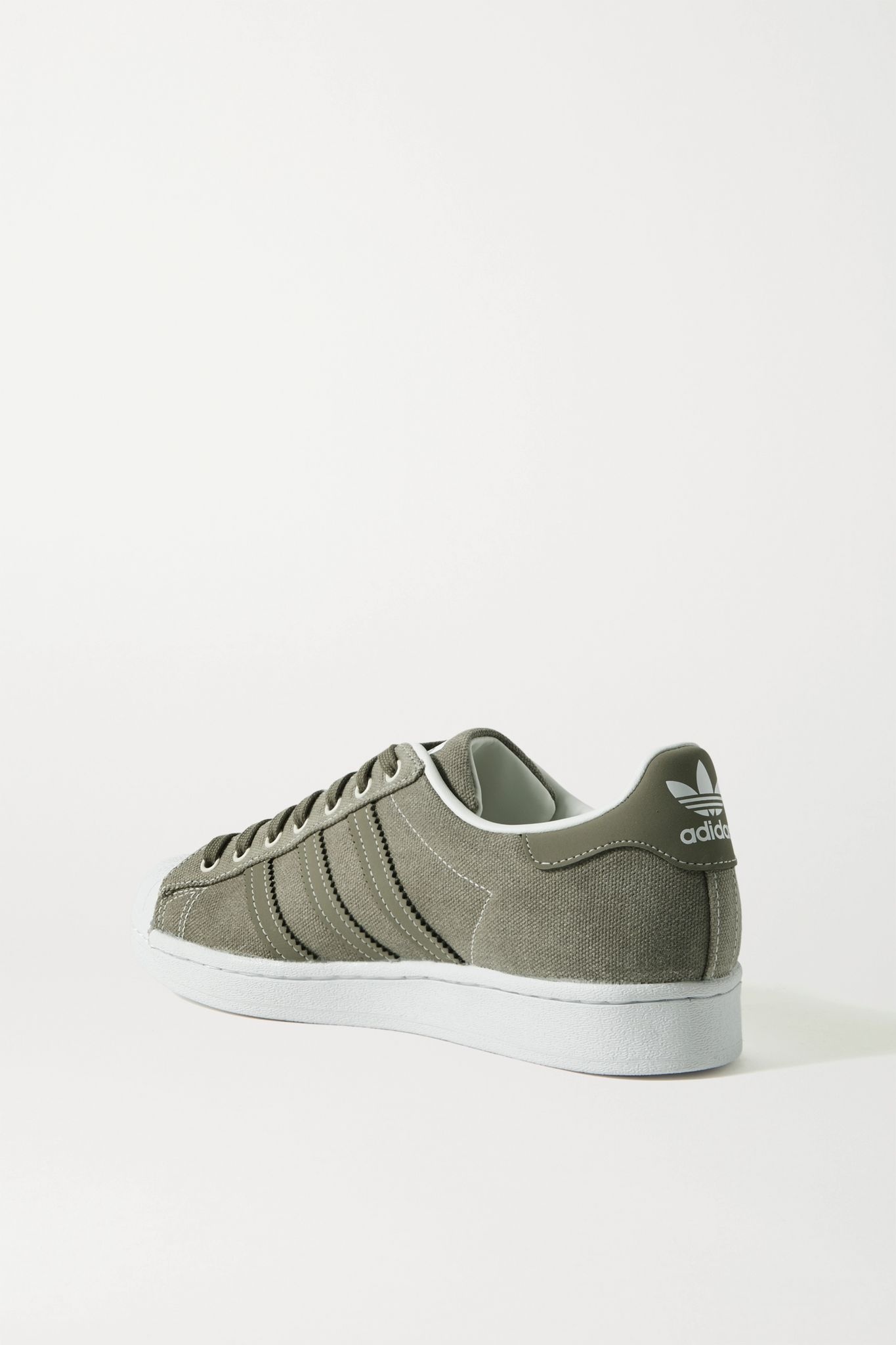 Superstar rubber-trimmed canvas sneakers - 3