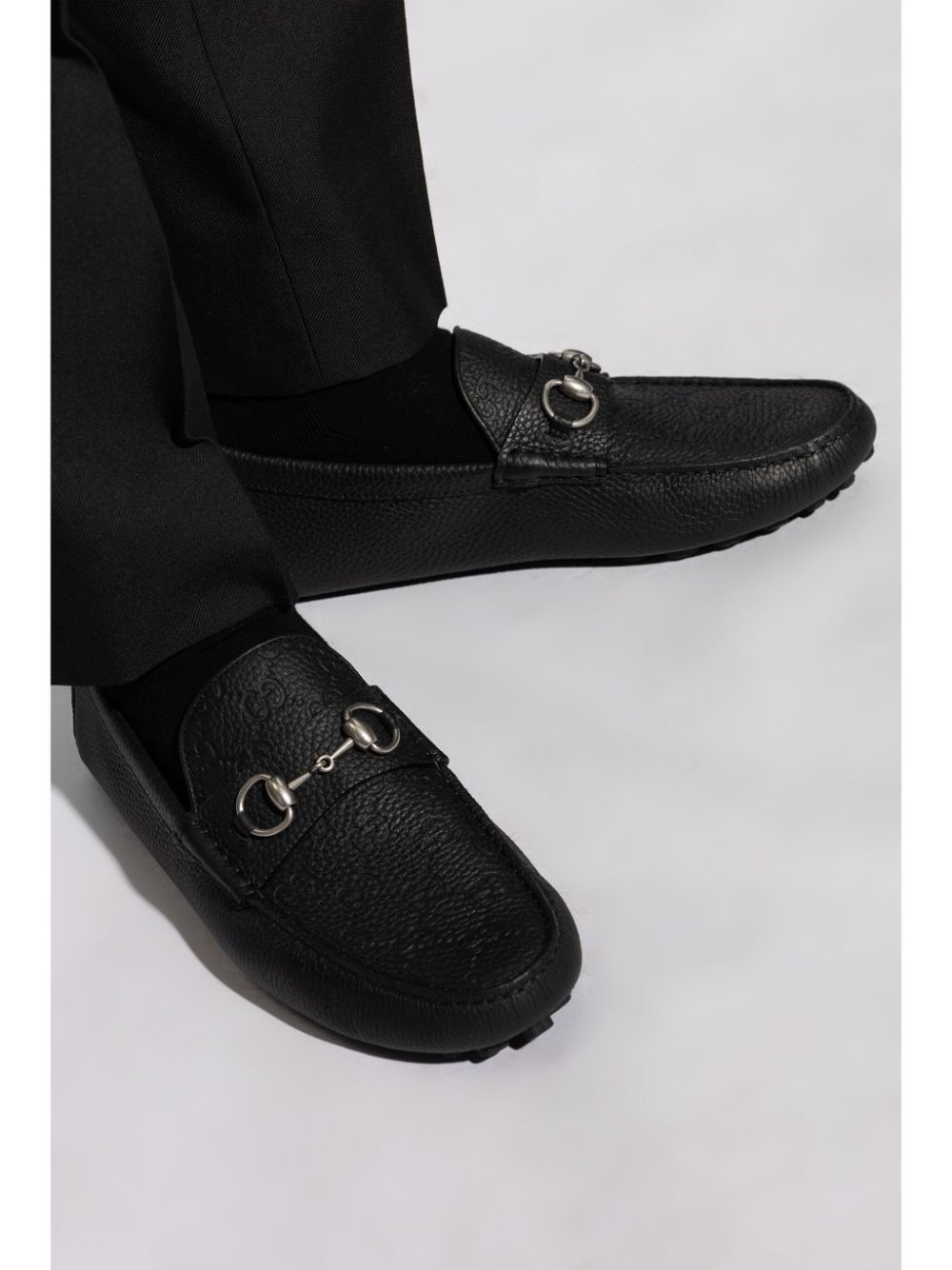 Horsebit-deatil leather loafers - 2