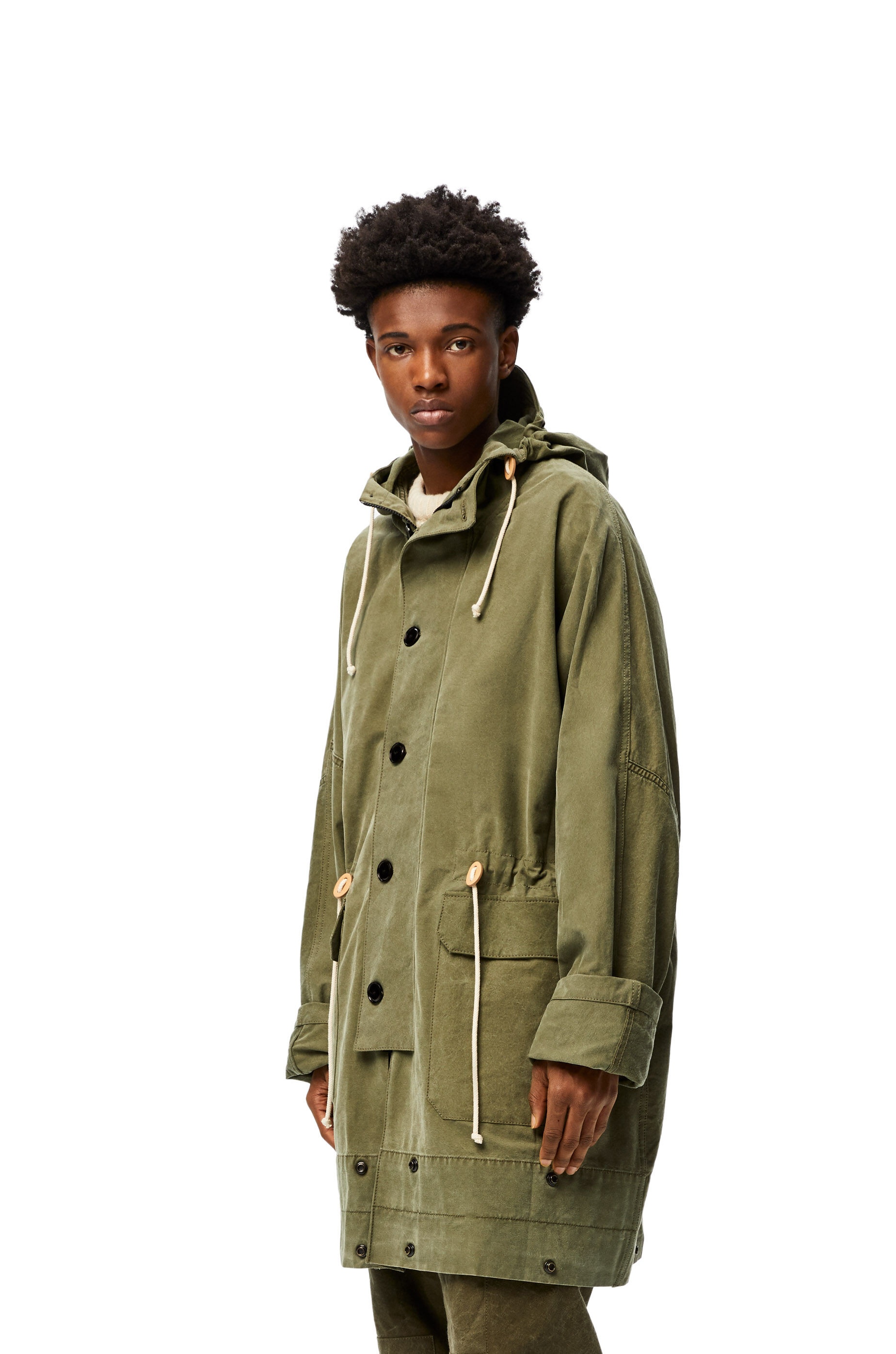 Military tent parka in cotton - 3