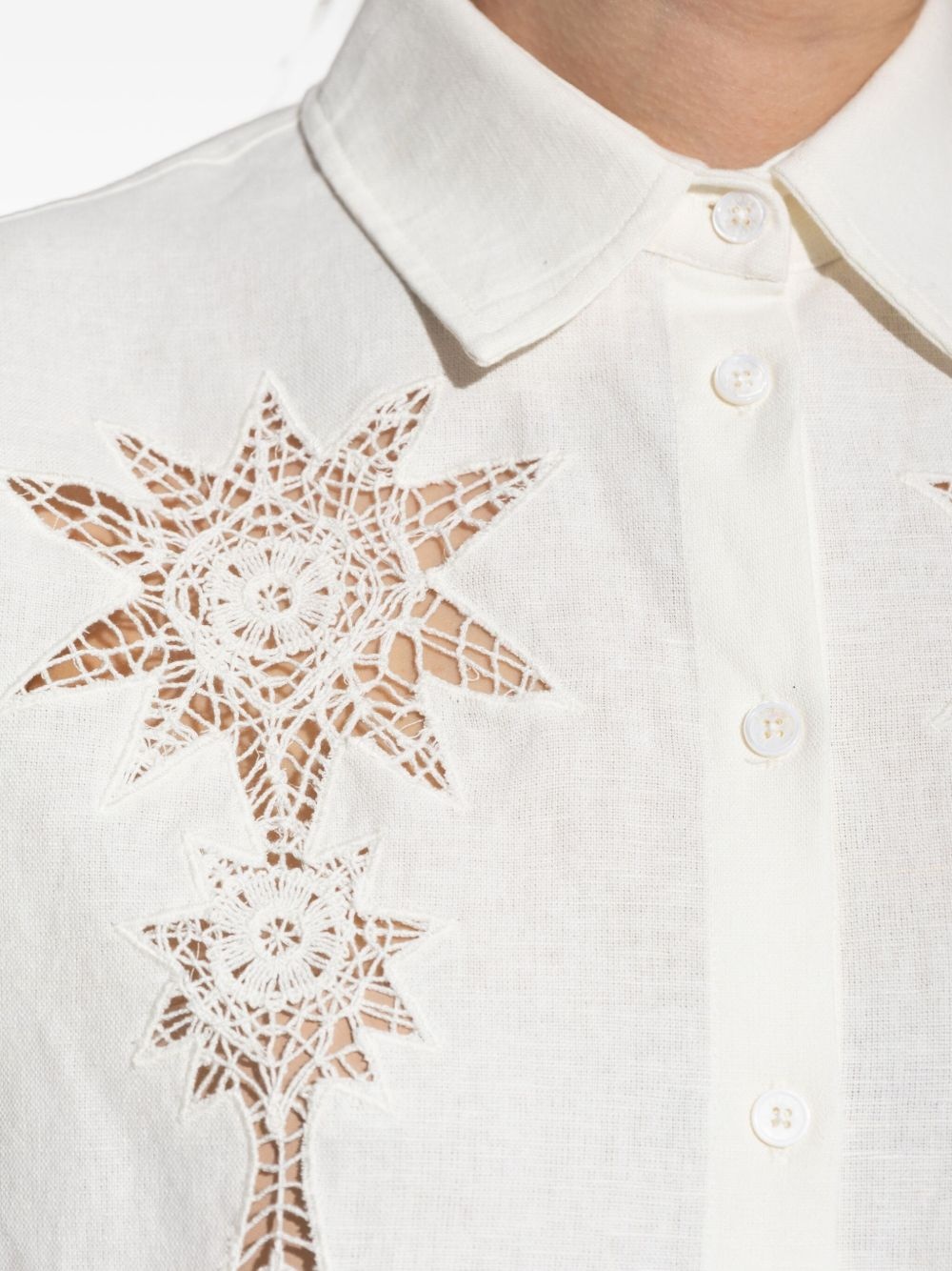 embroidered detail shirt - 5
