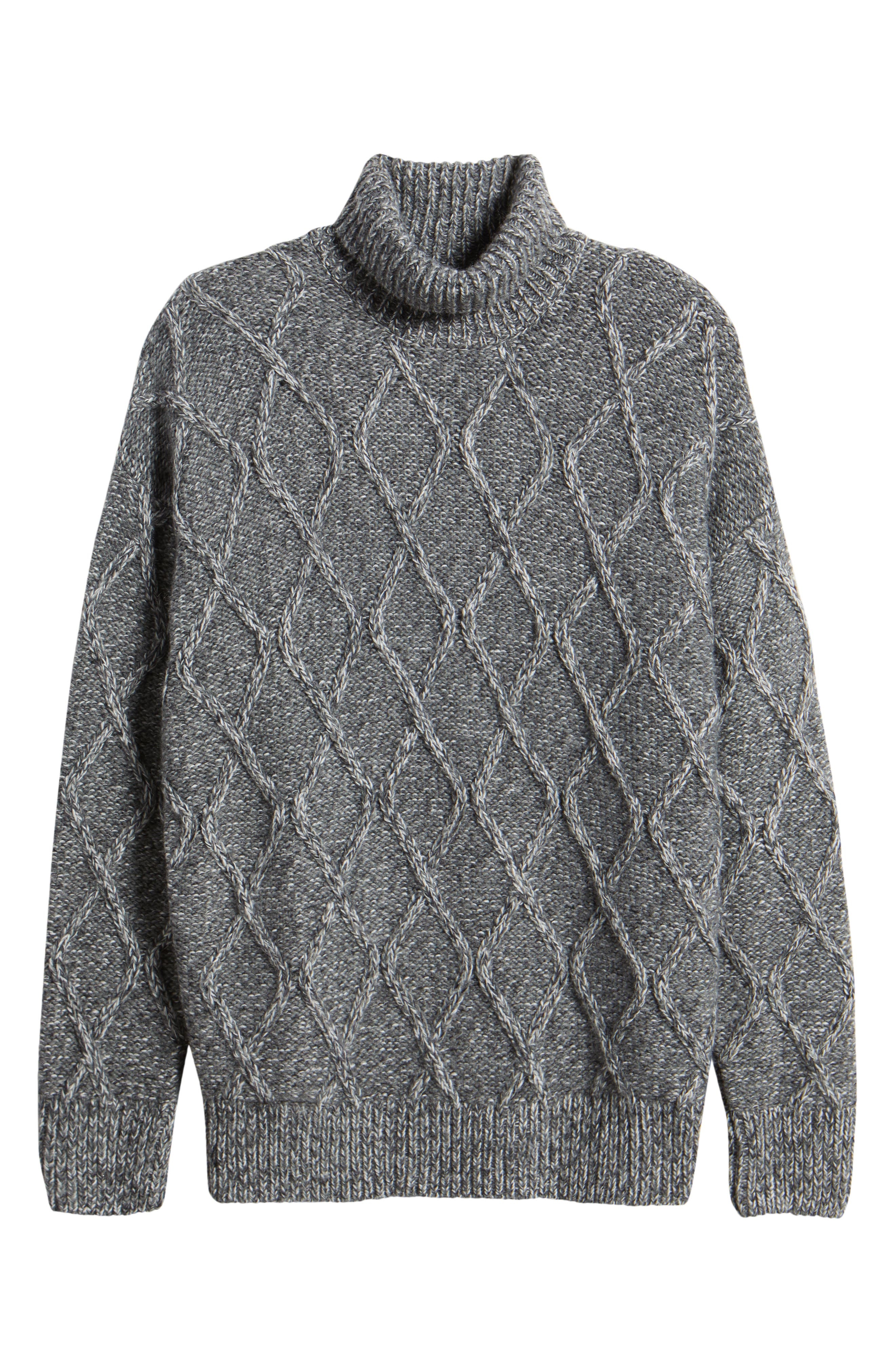 BOSS Estupendo Diamond Stitch Sweater in Medium Grey at Nordstrom - 5