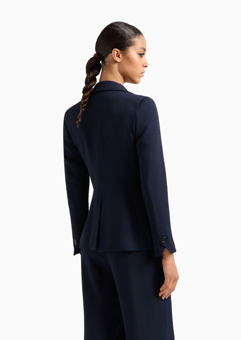 Icon frisottino single-breasted jacket with jacquard micro-check motif 3