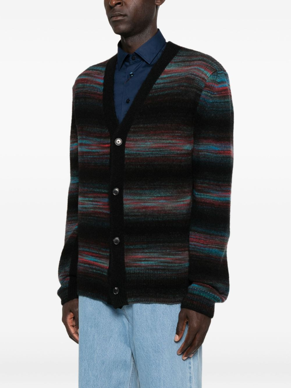 Wool V-Necked Cardigan - 5