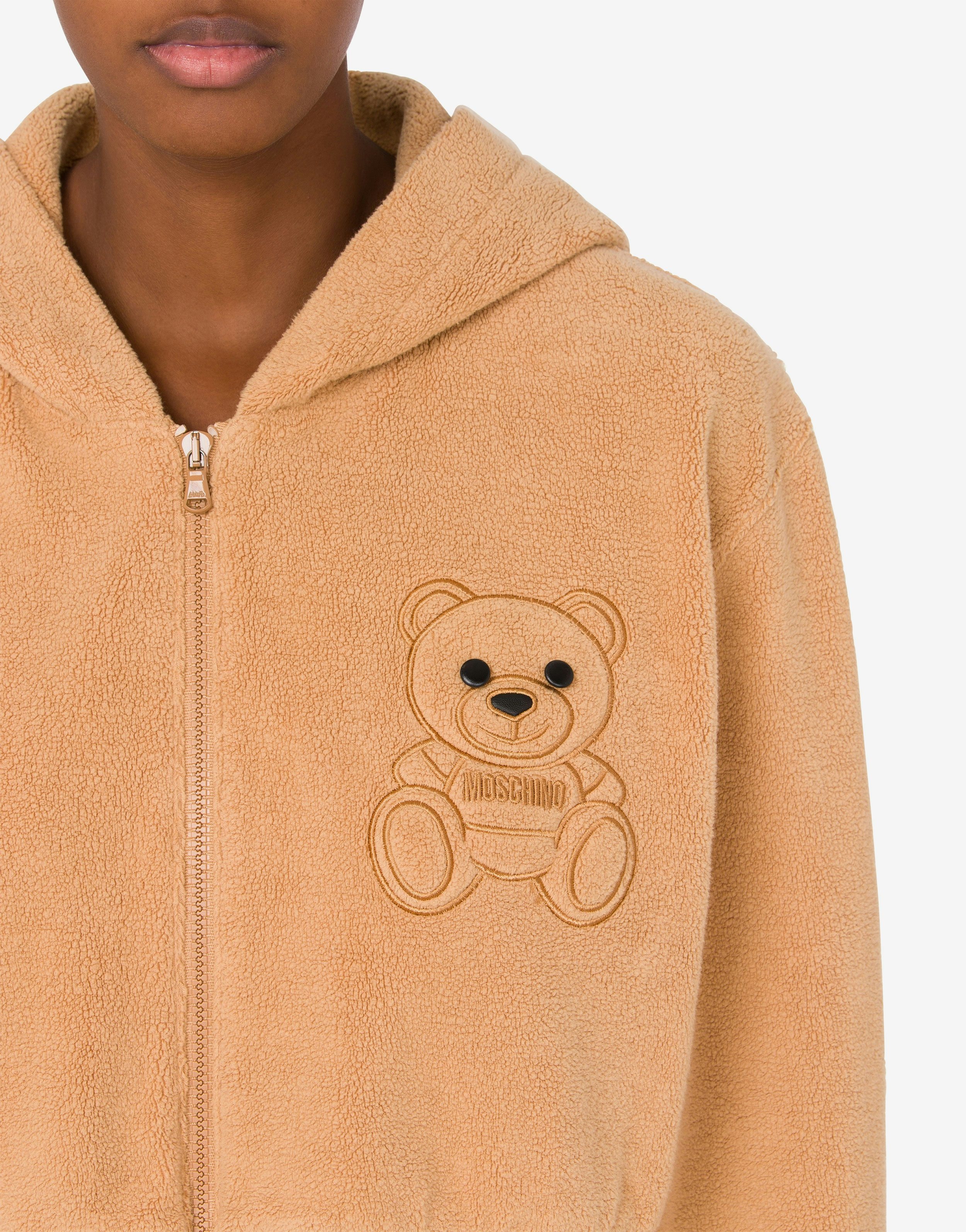MOSCHINO TEDDY BEAR CROPPED COTTON SWEATSHIRT - 4