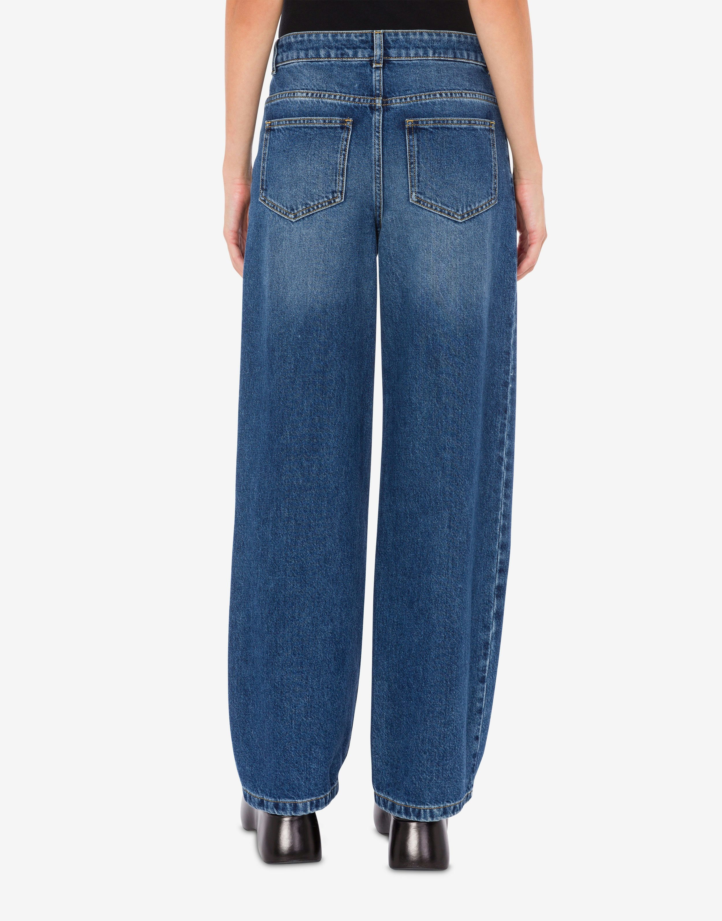DENIM PANTS WITH TEDDY BEAR BUTTON - 3