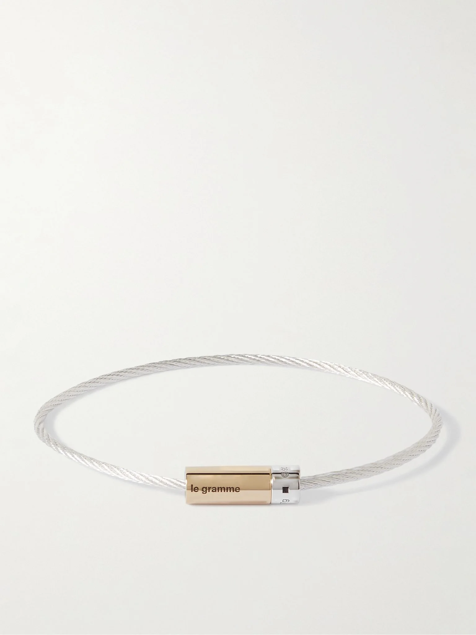 Cable Sterling Silver and 18-Karat Gold Bracelet Silver - 1