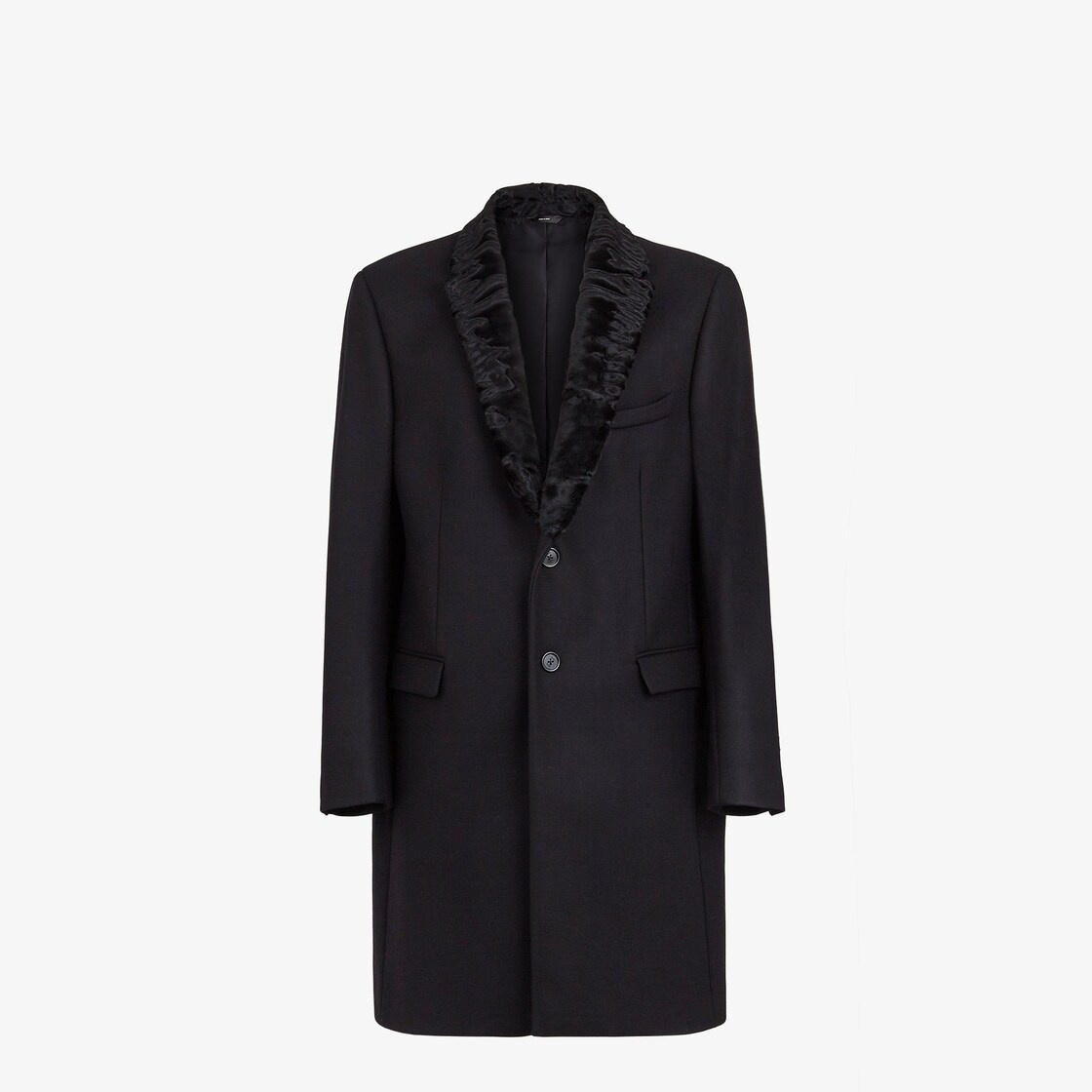 Black wool coat - 1