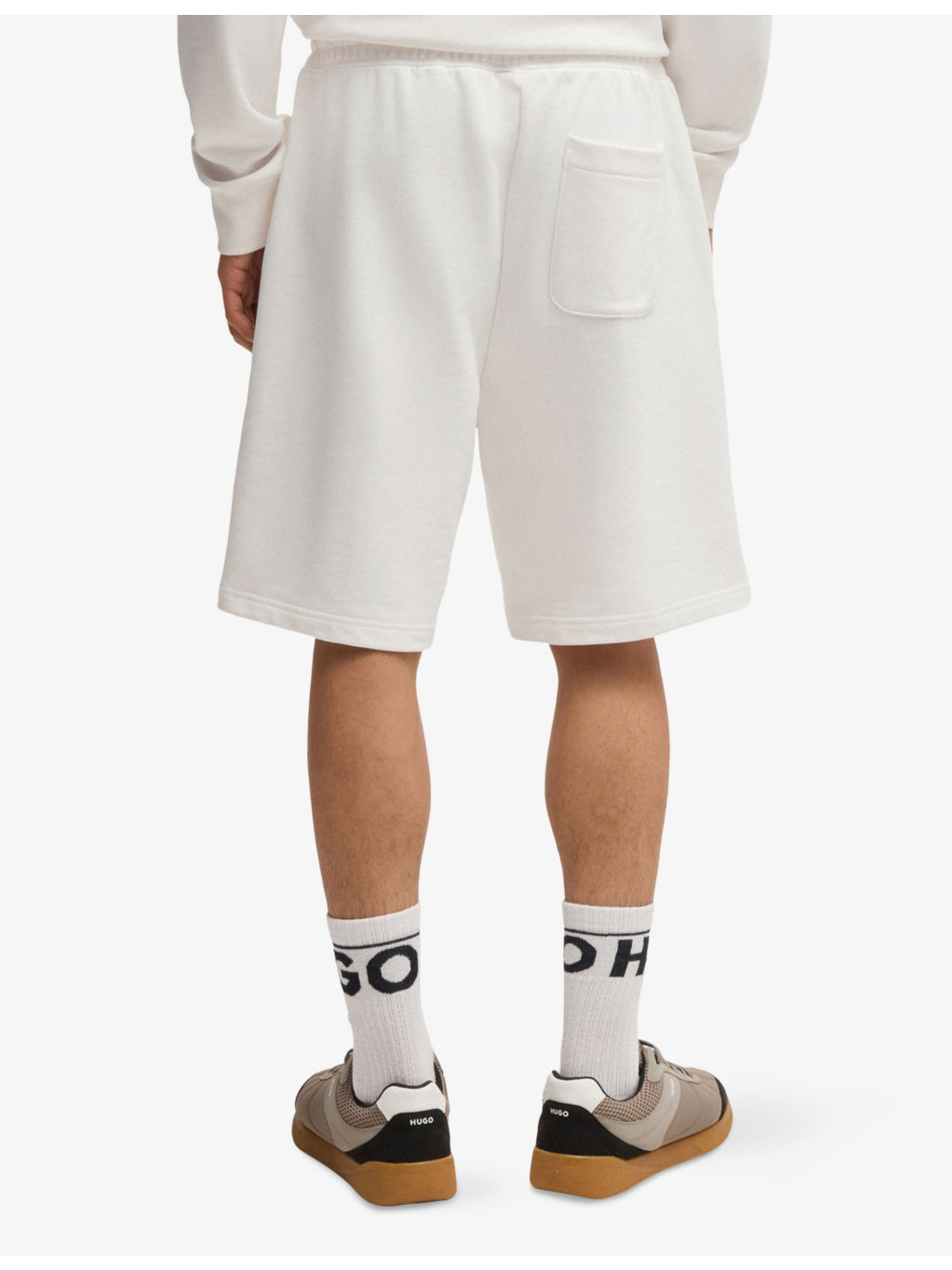Branded Straight-Leg Regular-Fit Cotton-Jersey Shorts - 4