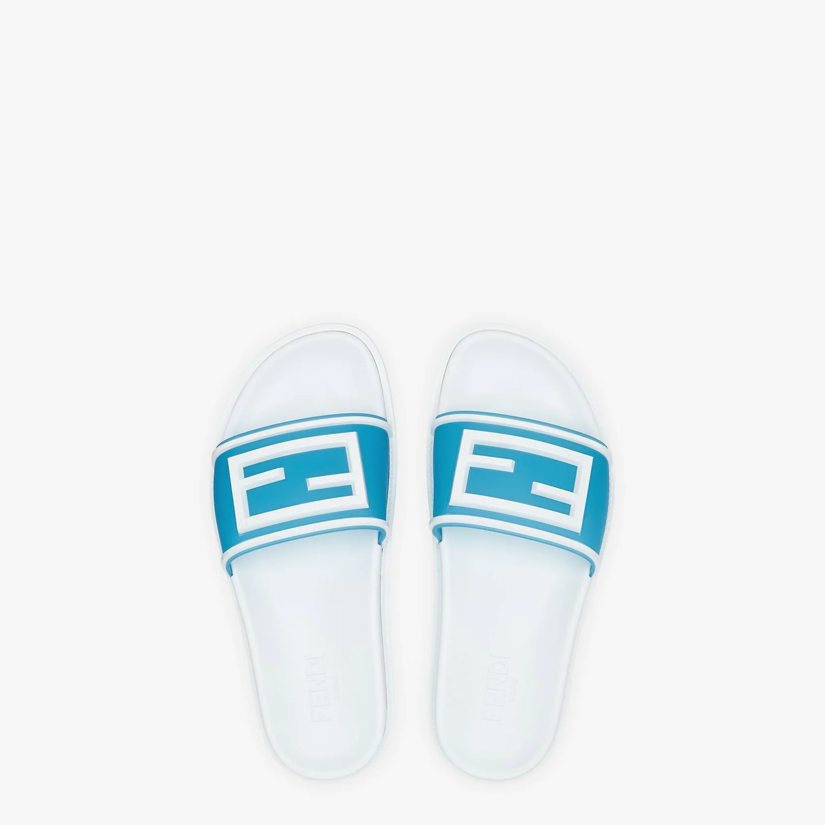 Light blue rubber slides - 4