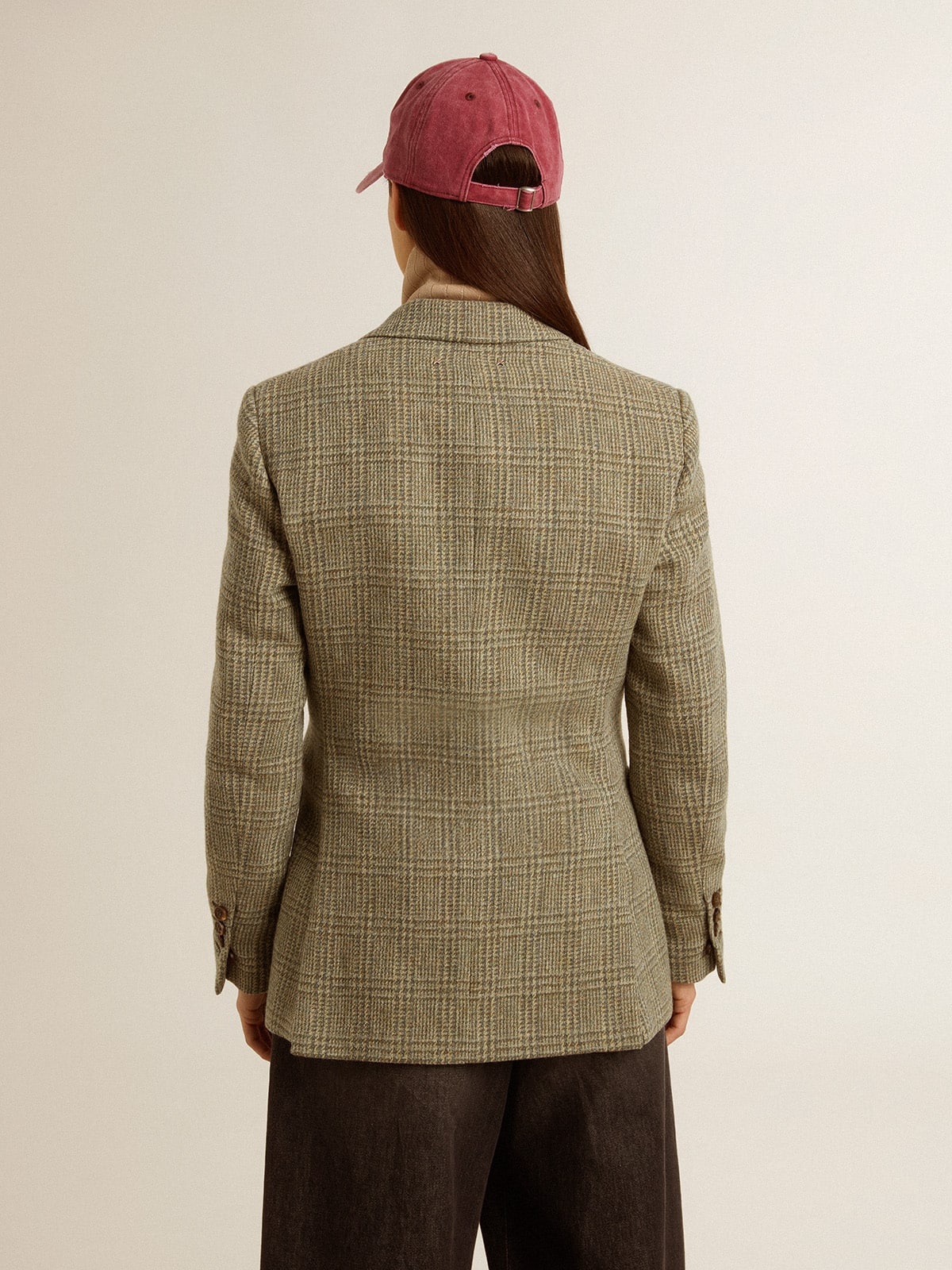 Women's double-breasted blazer in Shetland wool - 5