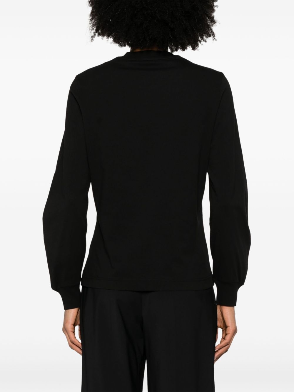 pleated-sleeve cotton T-Shirt - 4