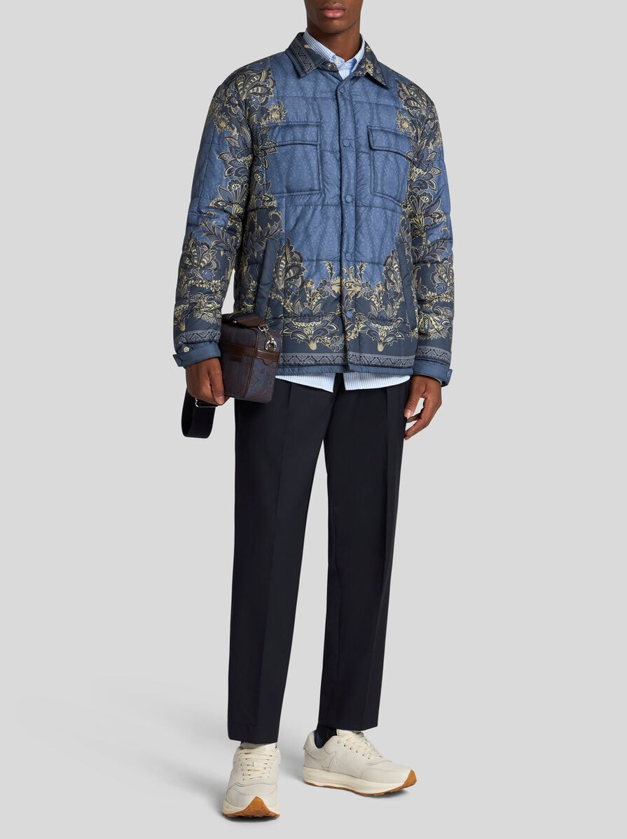 QUILTED OVERSHIRT WITH PLACED PRINT - 3