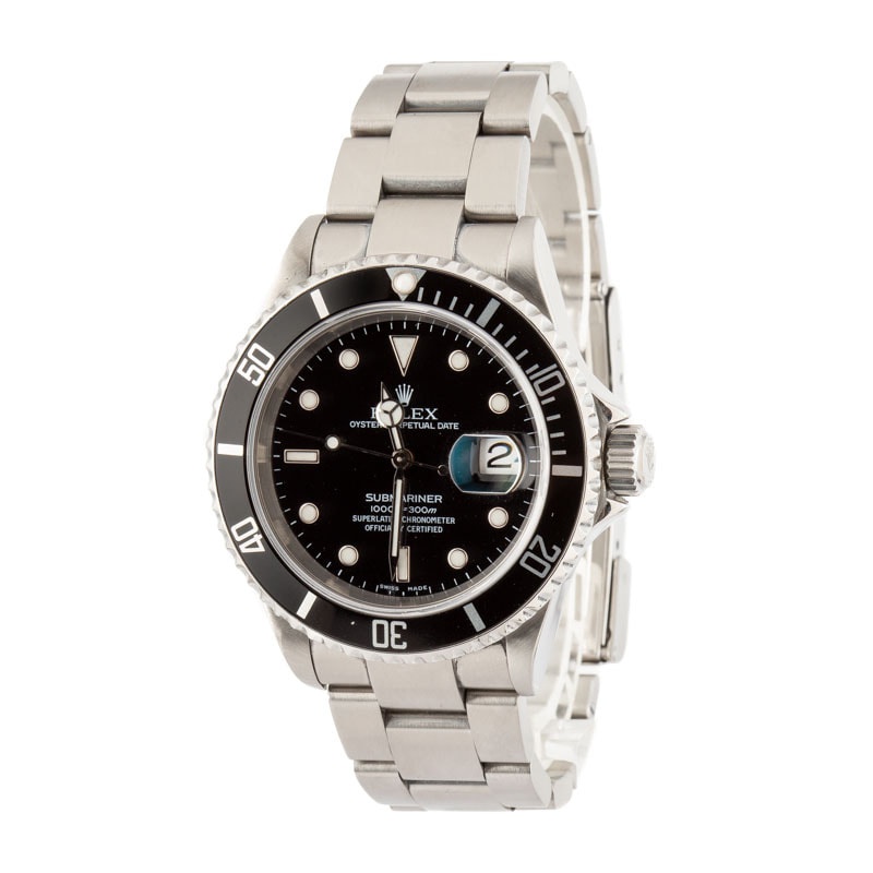 Pre-Owned Rolex Submariner 16610T Stainless Steel Oyster - 2