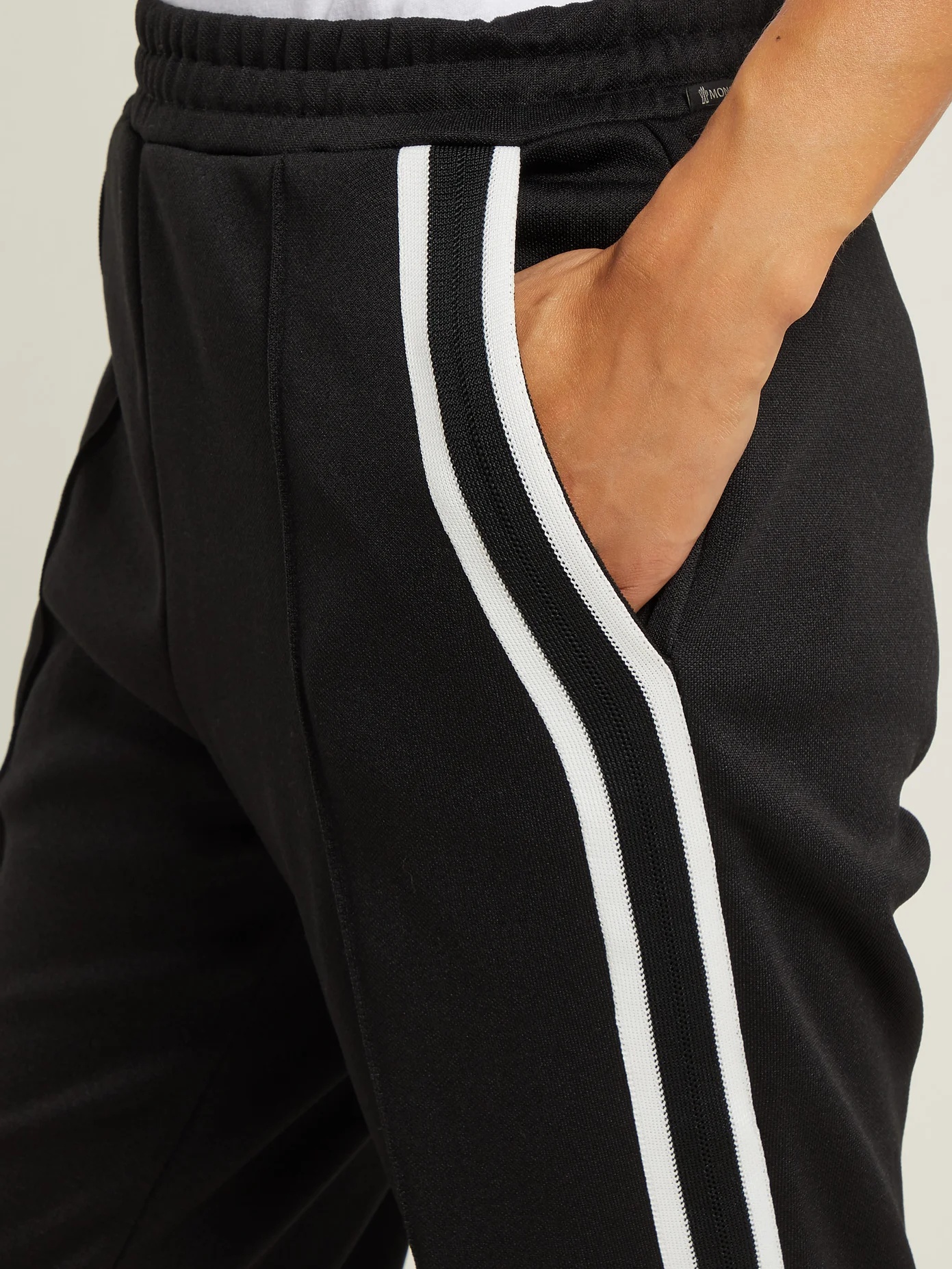 Side-striped jersey track pants - 5