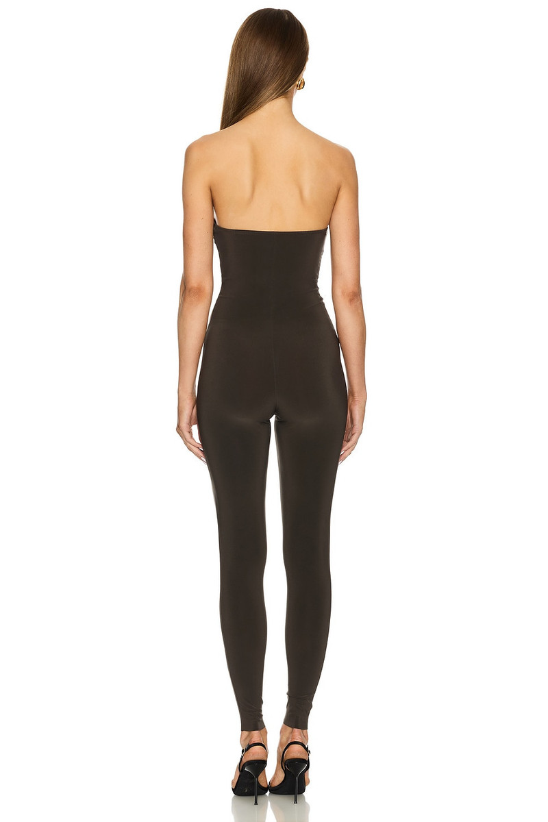NORMA KAMALI Strapless Shirred Front Catsuit outlook