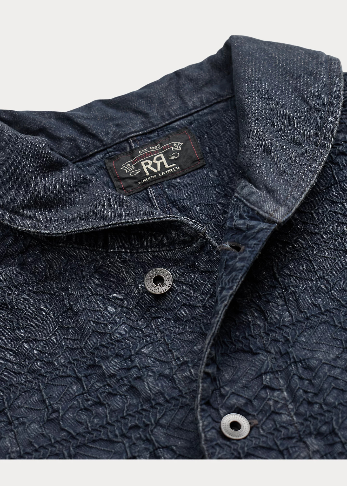 Indigo Jacquard Deck Overshirt - 3