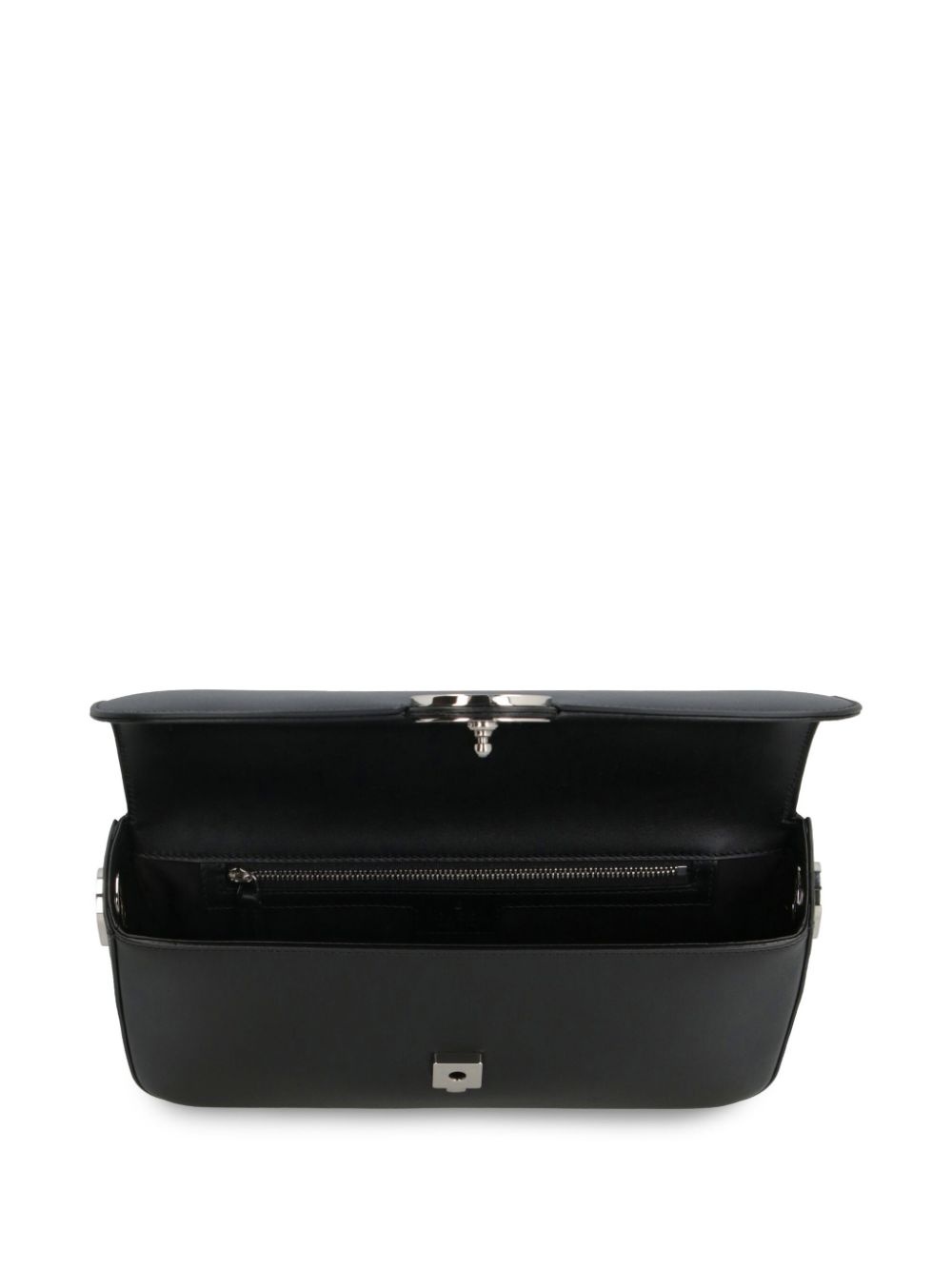 foldover-top leather shoulder bag - 4