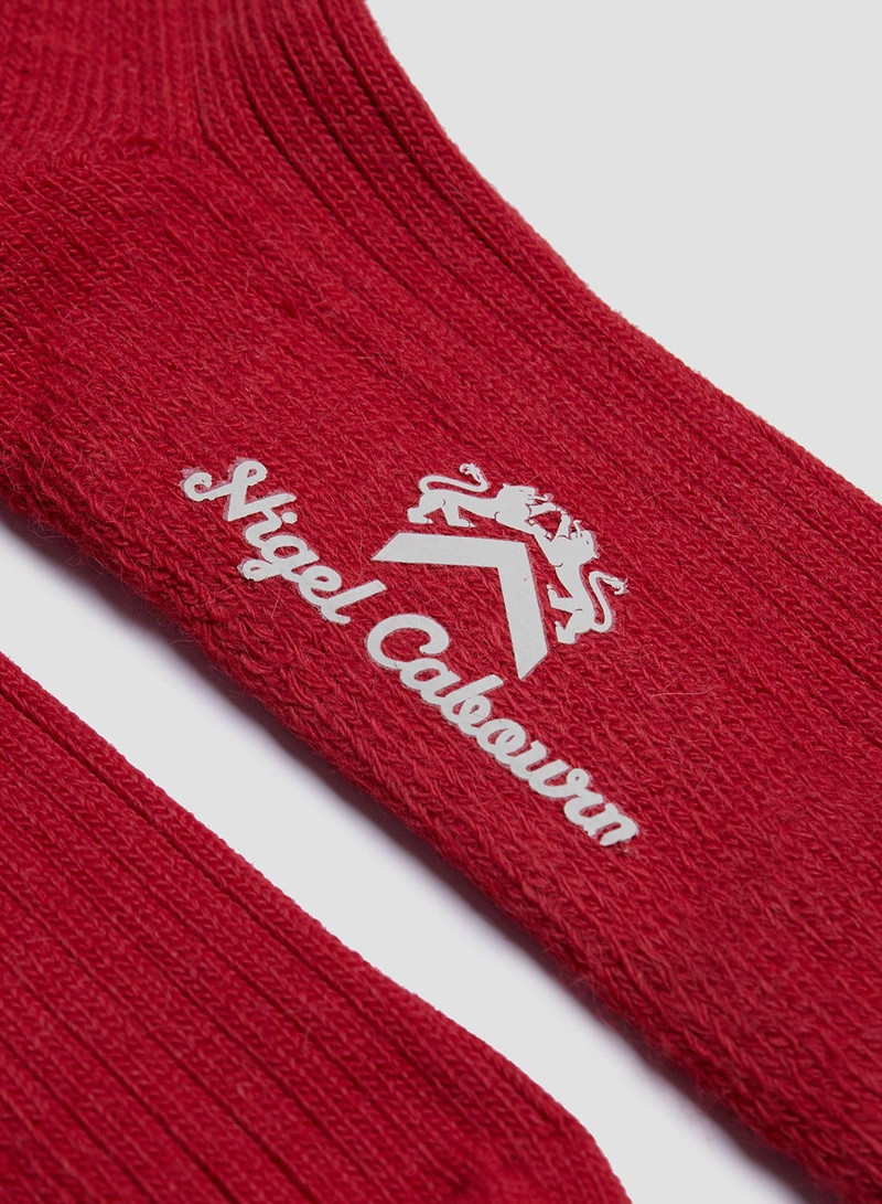 Alpaca Wool Sock in Red 3