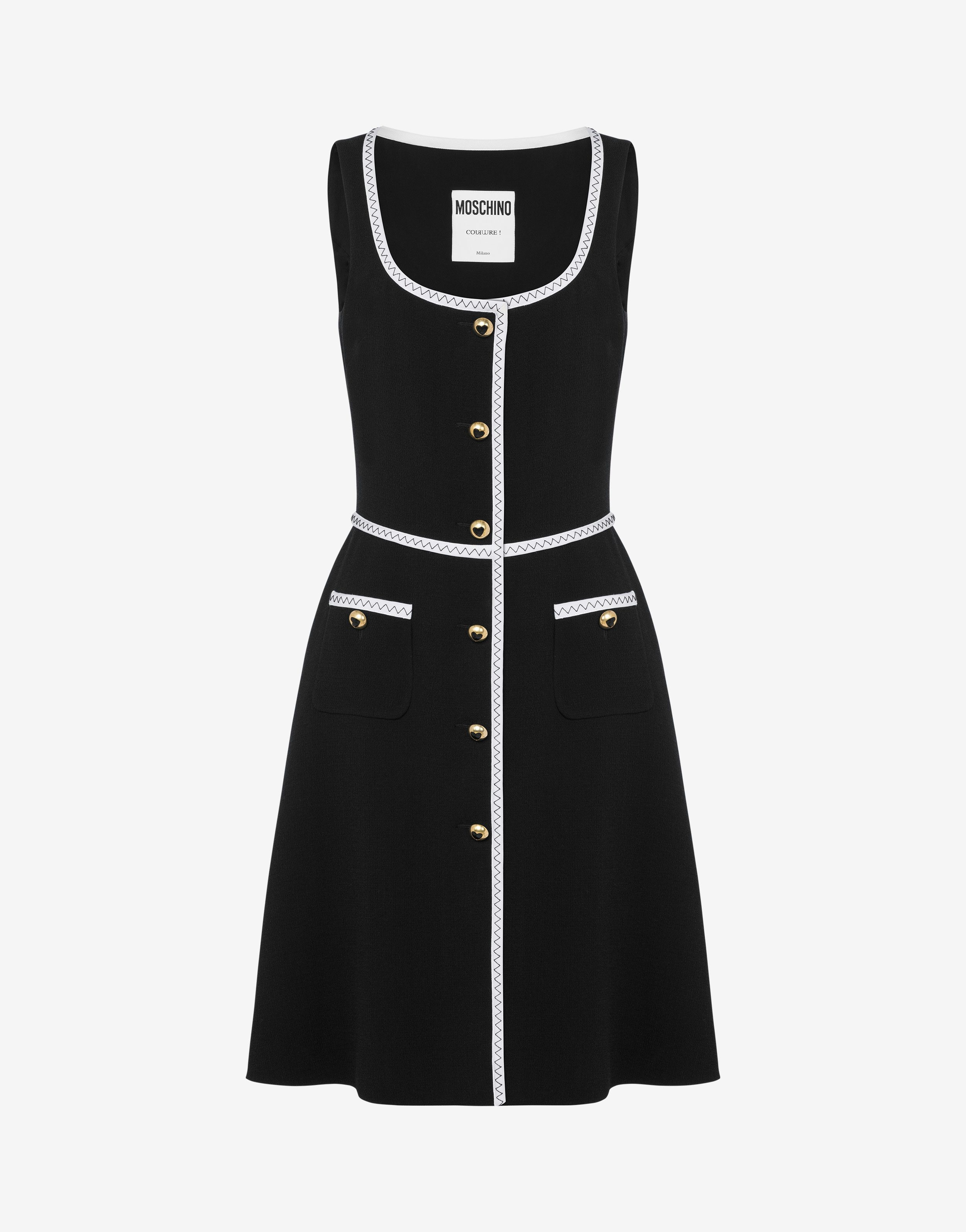GOLD HEART BUTTONS DRESS - 1