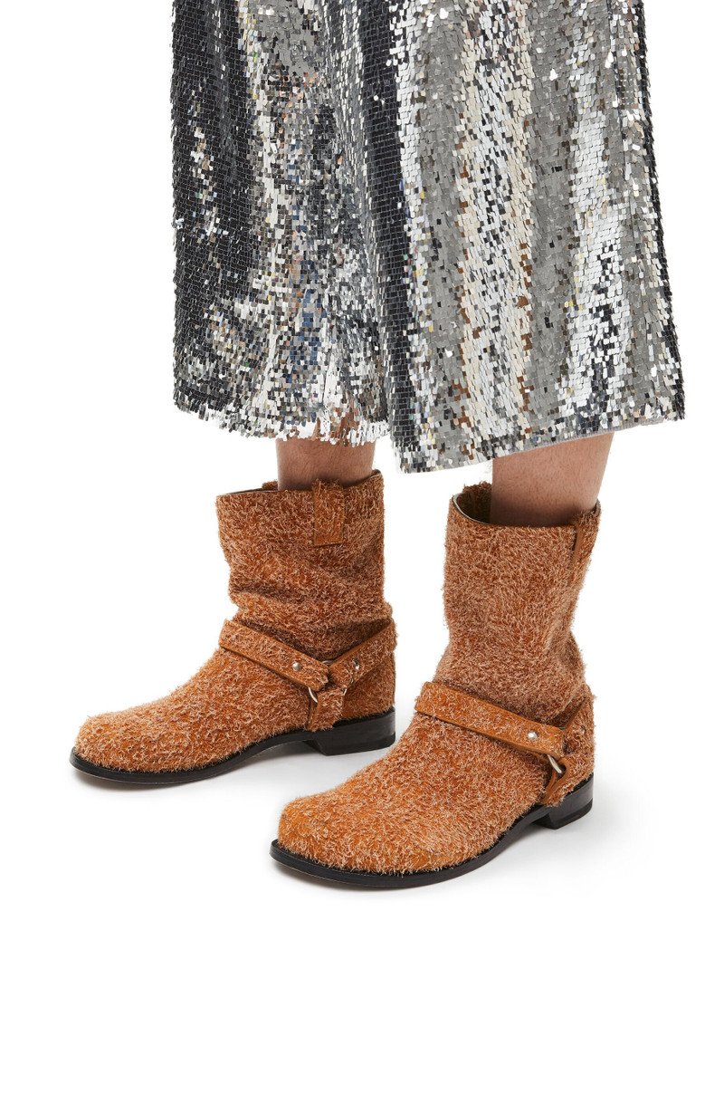 Loewe Campo Biker boot in brushed suede outlook