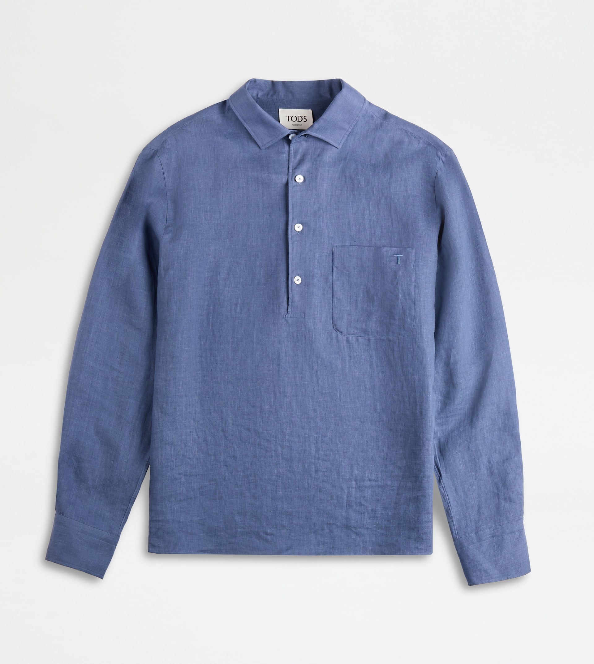 SHIRT  IN LINEN - BLUE - 1