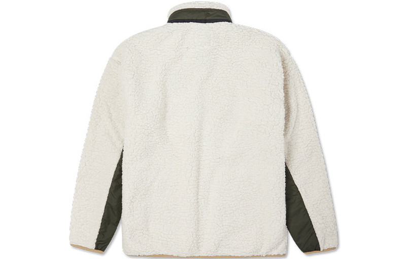 Converse Converse Retro Contrast Color Stitching lamb's wool Jacket White 10021937-A05 outlook