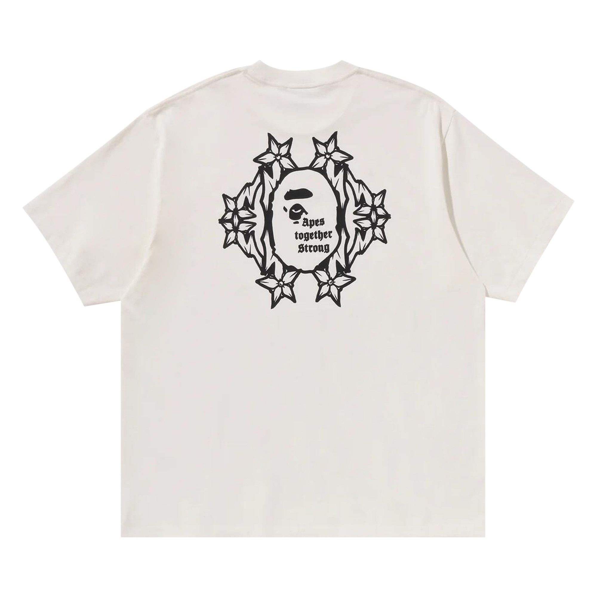 BAPE Gothic Logo Relaxed Fit Tee 'Ivory' - 2