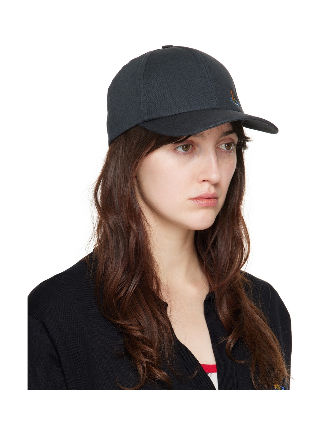 Navy Embroidered Cap - 2