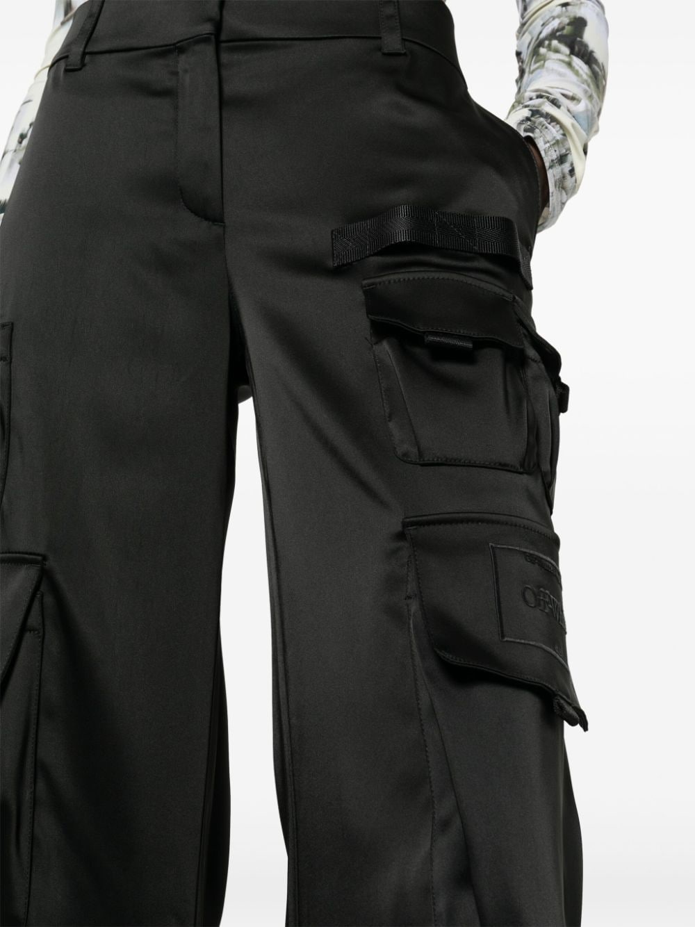 satin cargo trousers - 5