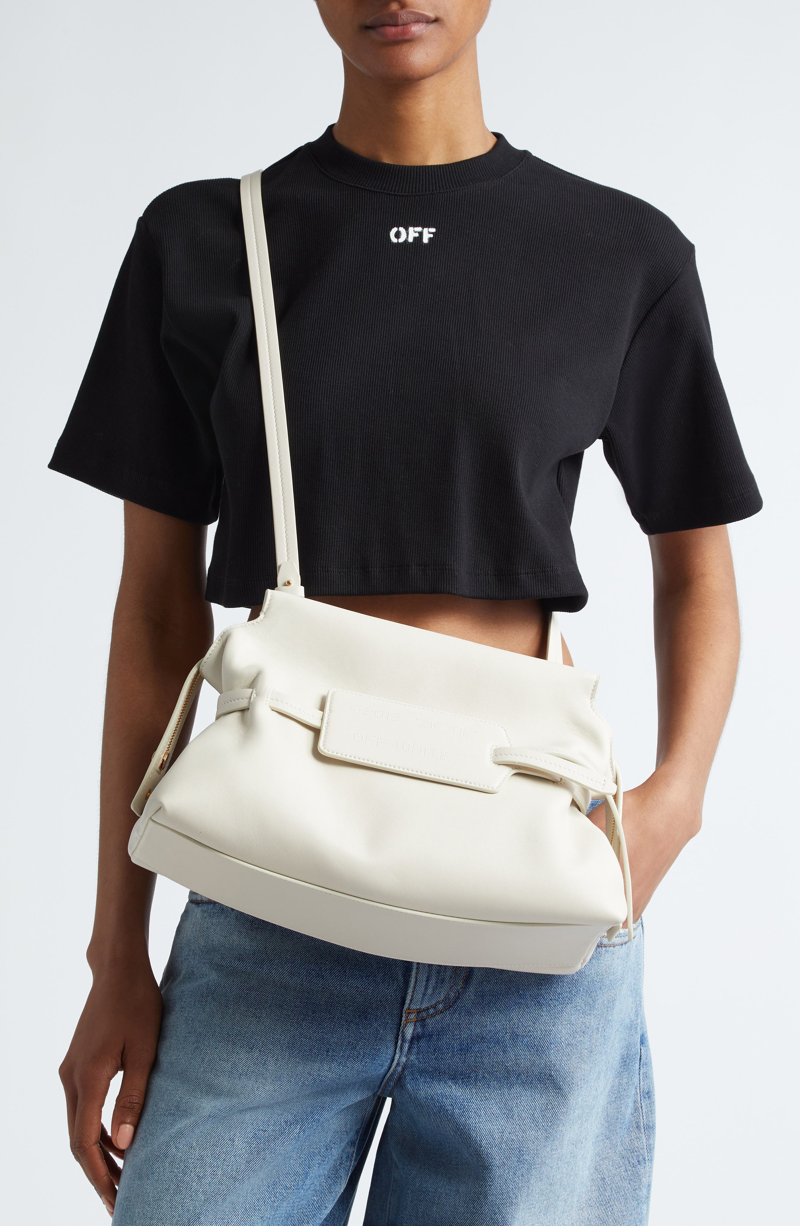 Zip Tie Leather Crossbody Bag - 2