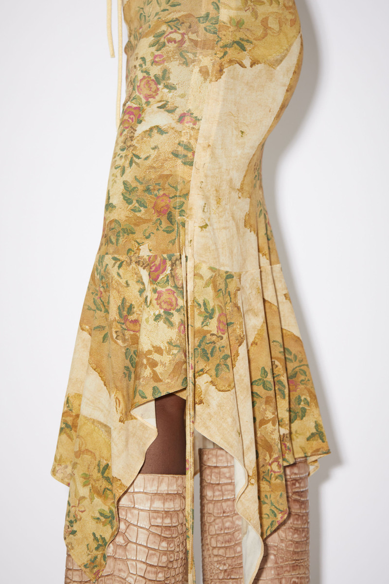 Asymmetric carpet print skirt - Beige/ecru 5