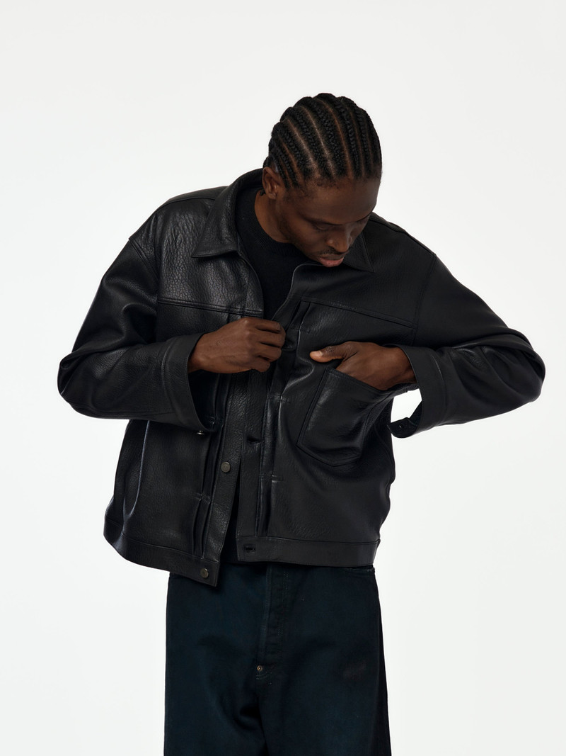 A.PRESSE A.PRESSE X UNION 1ST TYPE LEATHER JACKET (BLACK) outlook