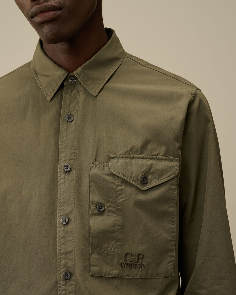 Emerized Popeline Buttoned Shirt 4