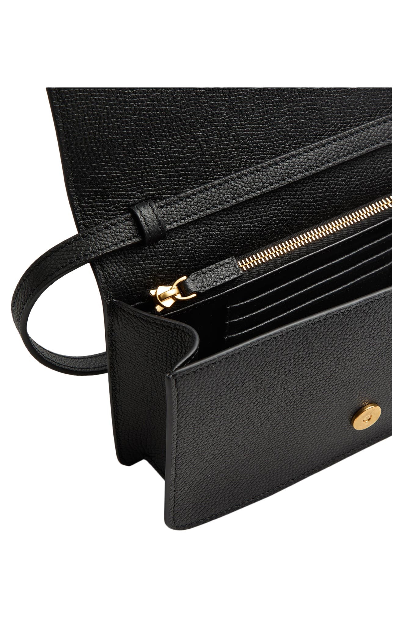 Valentino Garavani Mini VLOGO Leather Shoulder Bag in Black at Nordstrom - 4