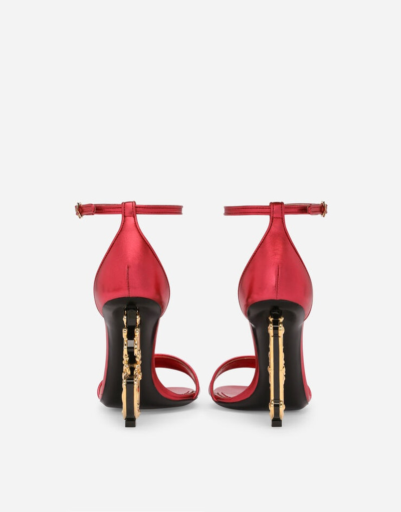 Nappa mordore sandals with baroque DG detail 3