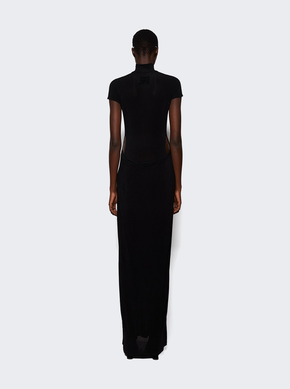 Viscose Jersey Long Dress Black - 4