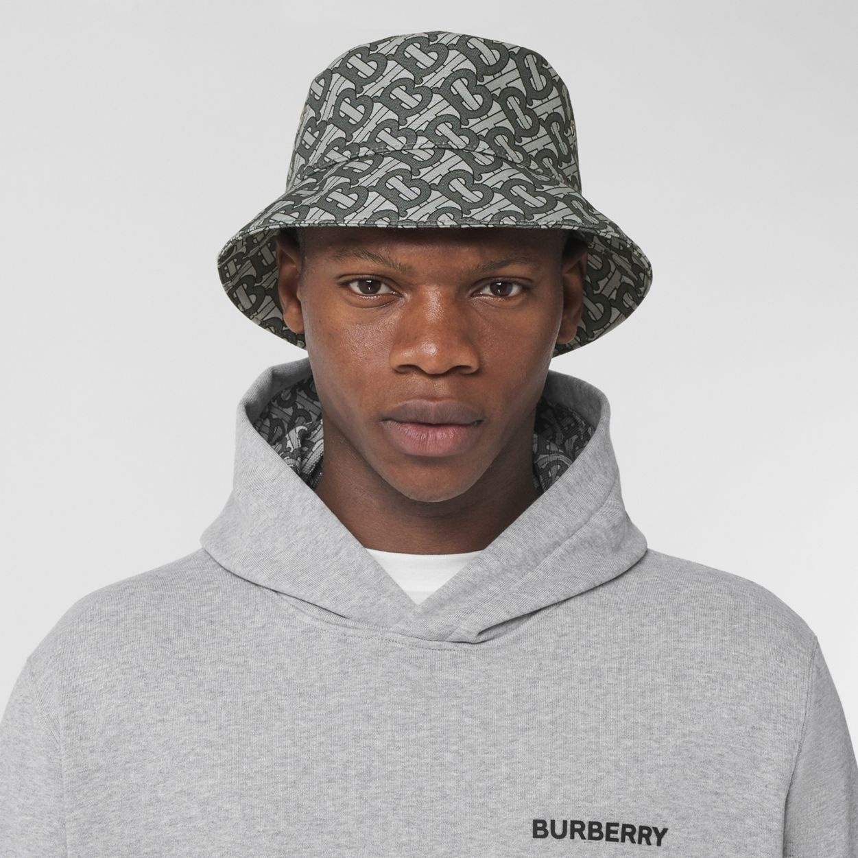 Monogram Print Cotton Bucket Hat - 4