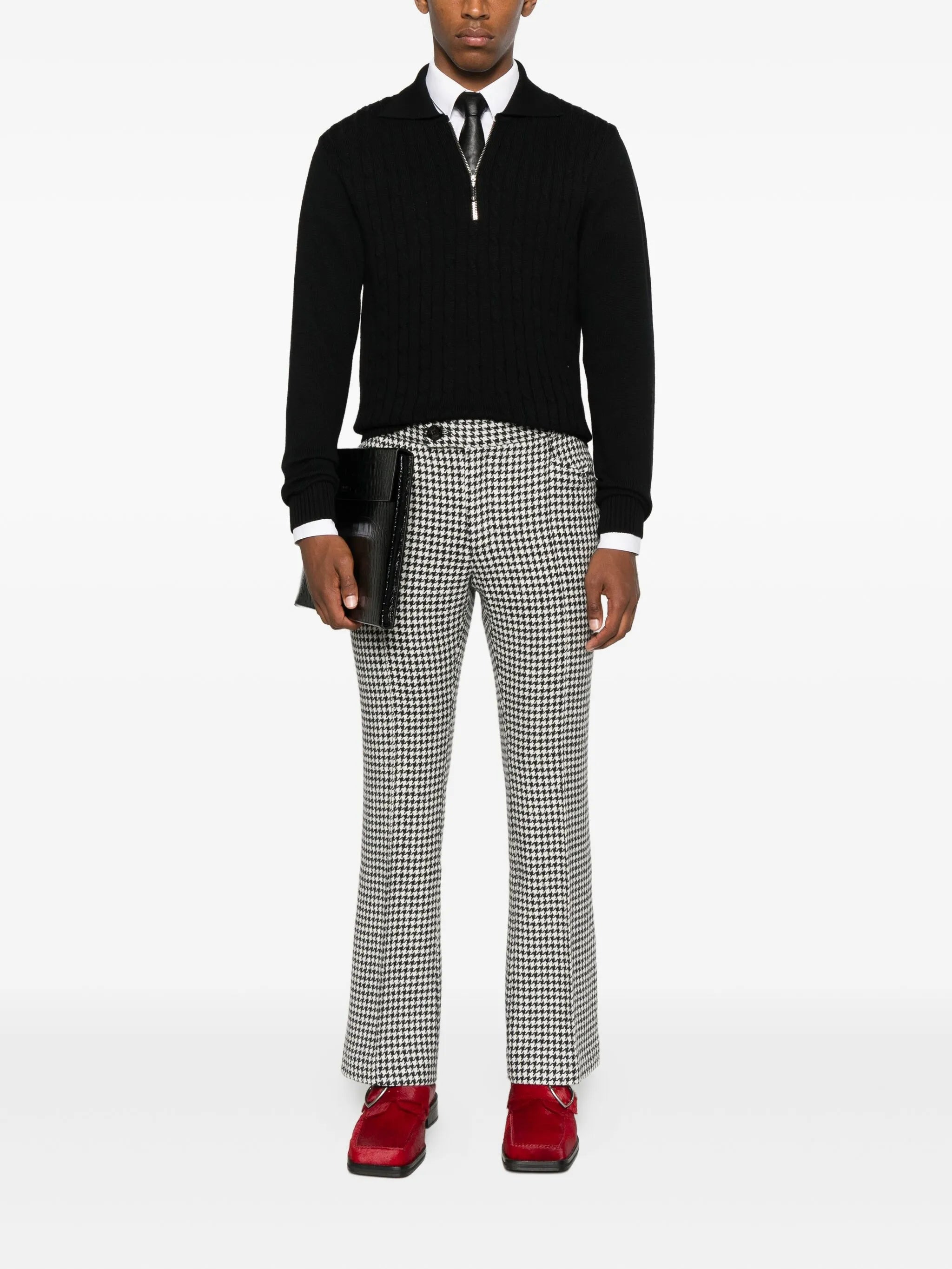 Ernest W. Baker Cable-knit Zip-front Sweater - 2