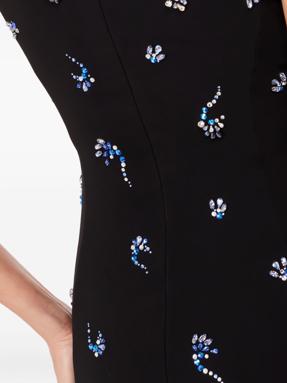 embellished cap-sleeve midi dress - 5