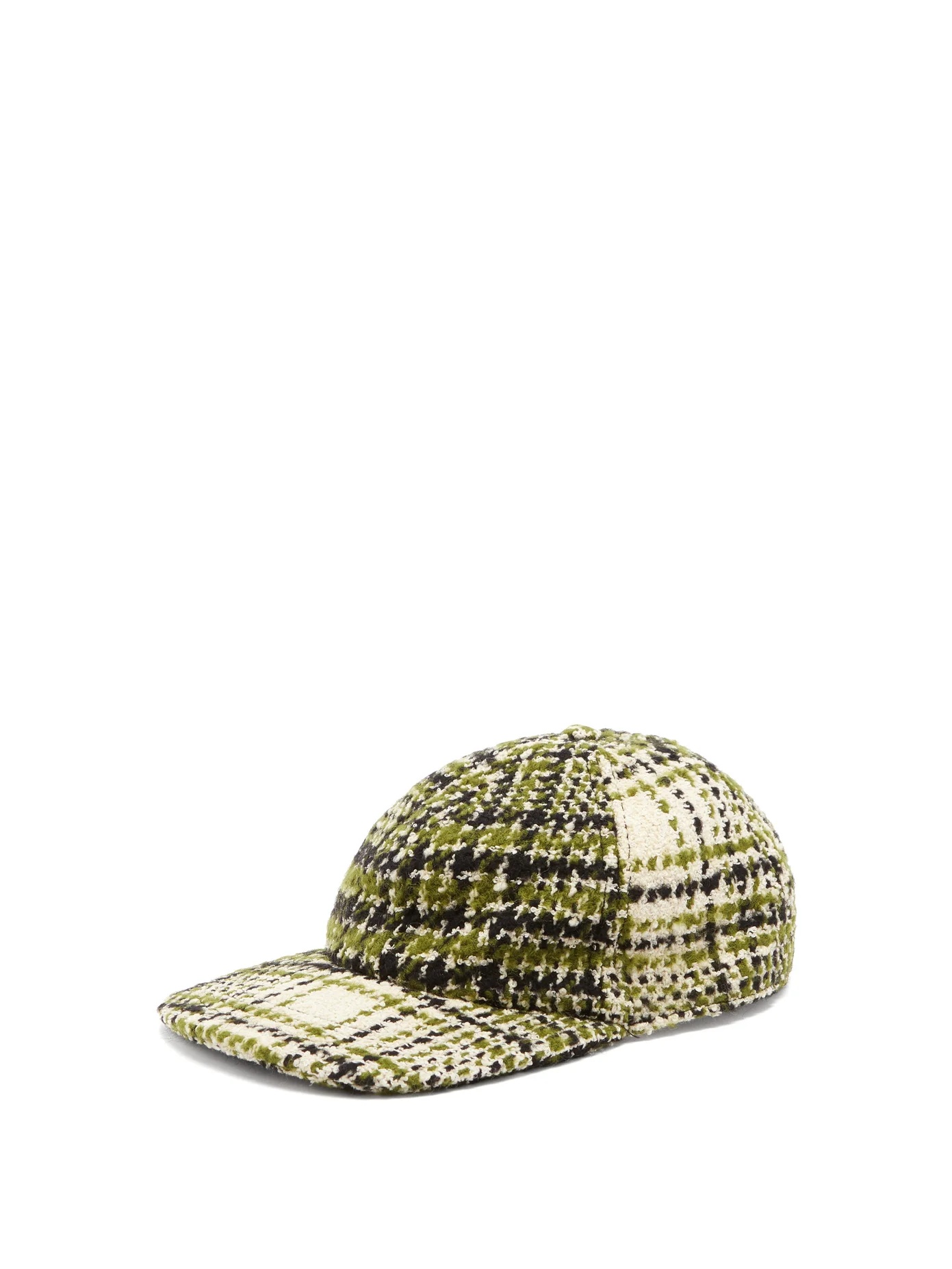 Checked wool-blend cap - 1