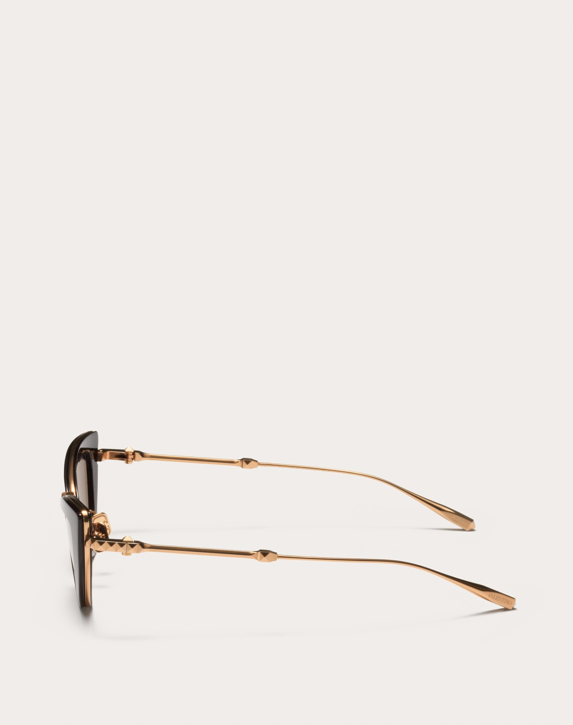 VIII - CAT-EYE TITANIUM AND ACETATE STUD FRAME - 3